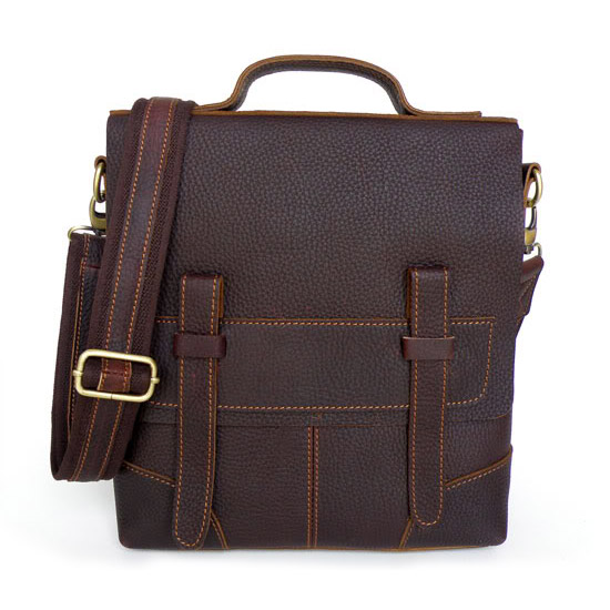 Massim Brown Leather Shoulder Bag | In stock! | Delton Bags