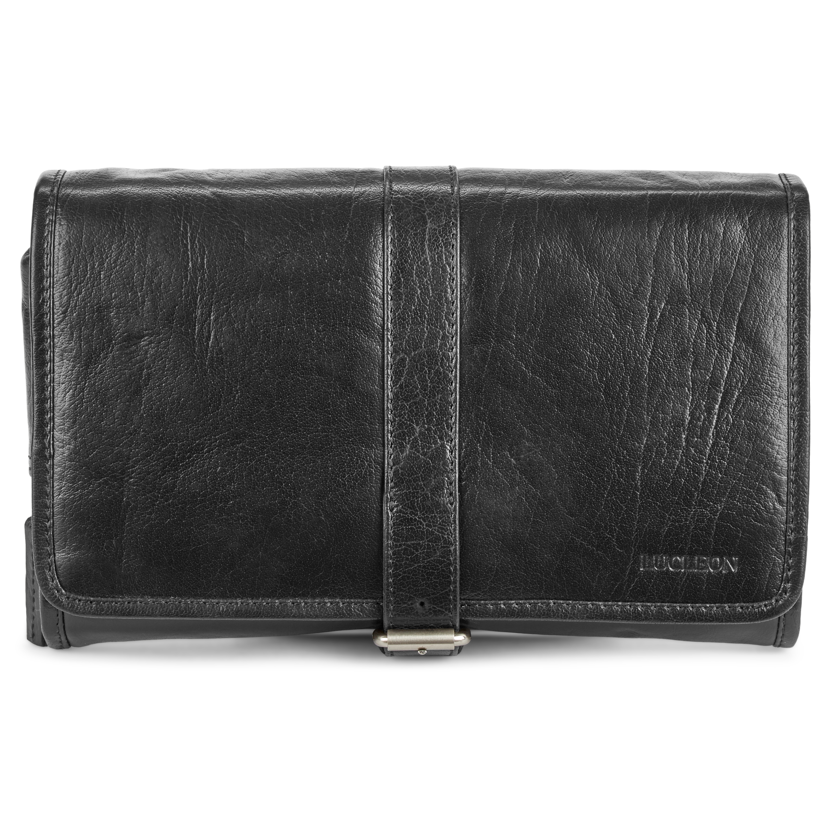 Czarna skórzana wisząca kosmetyczka California - 3