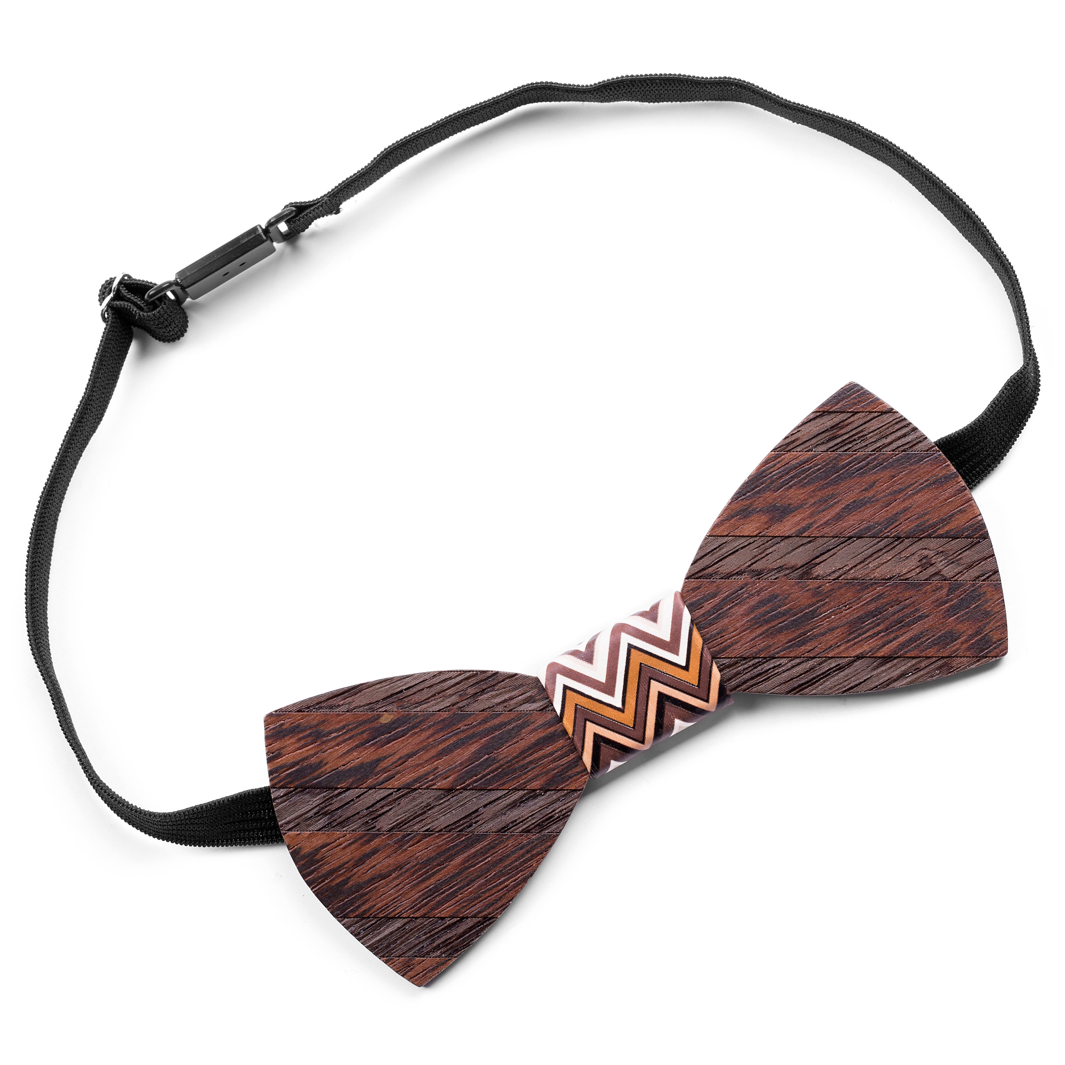 Retro Vlinderdas van Wengéhout - 2