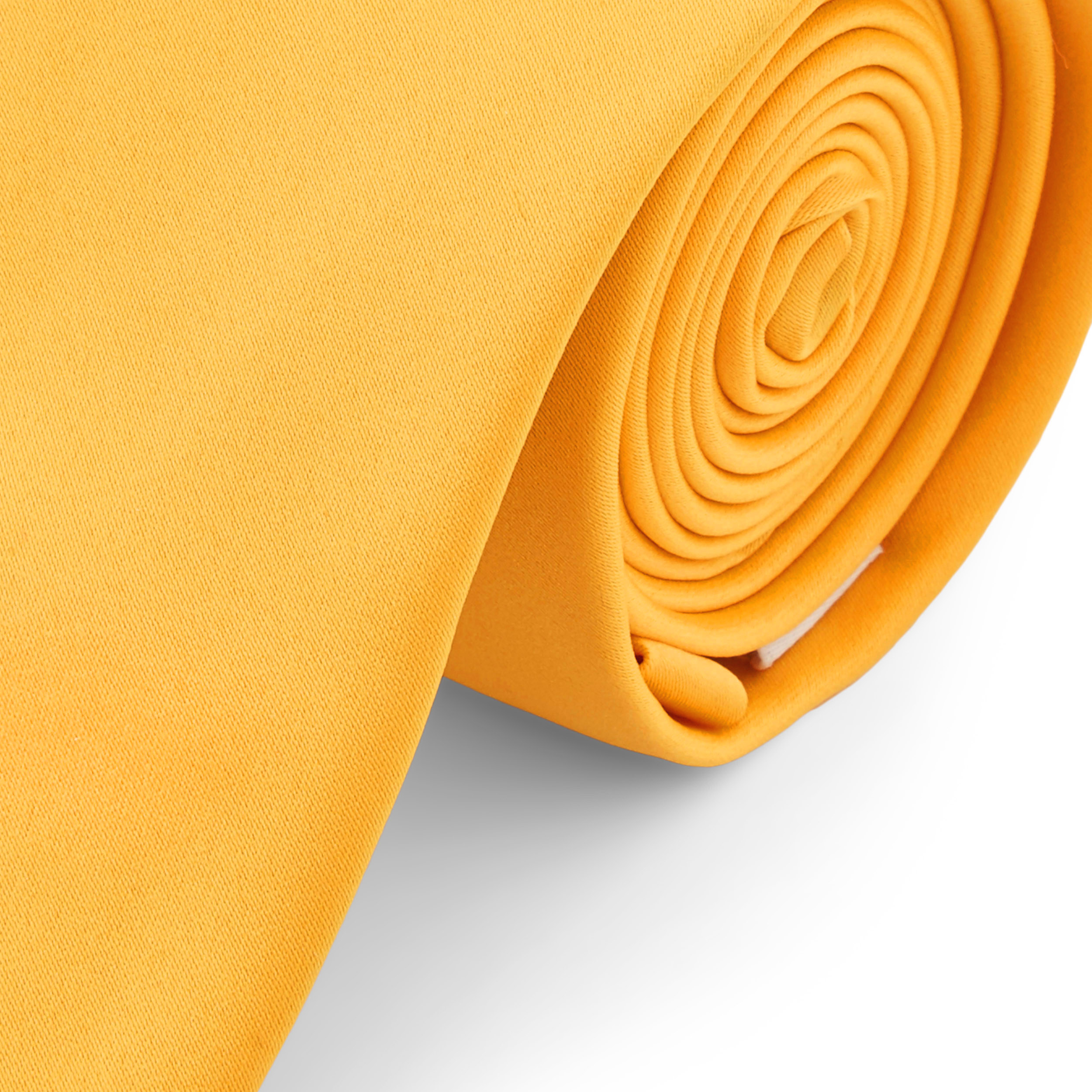 Ochre Yellow 6cm Basic Necktie  - 3