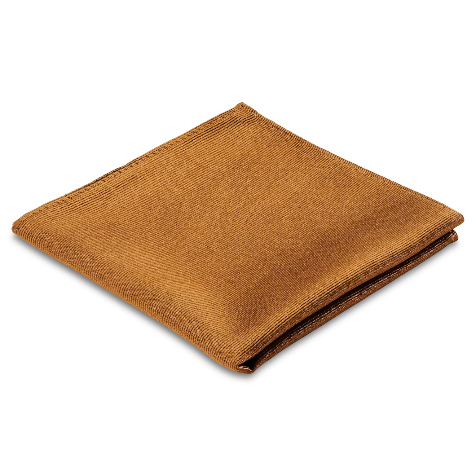 Bruine Zijden Twill Pochet Bruine Zijden Twill Pochet