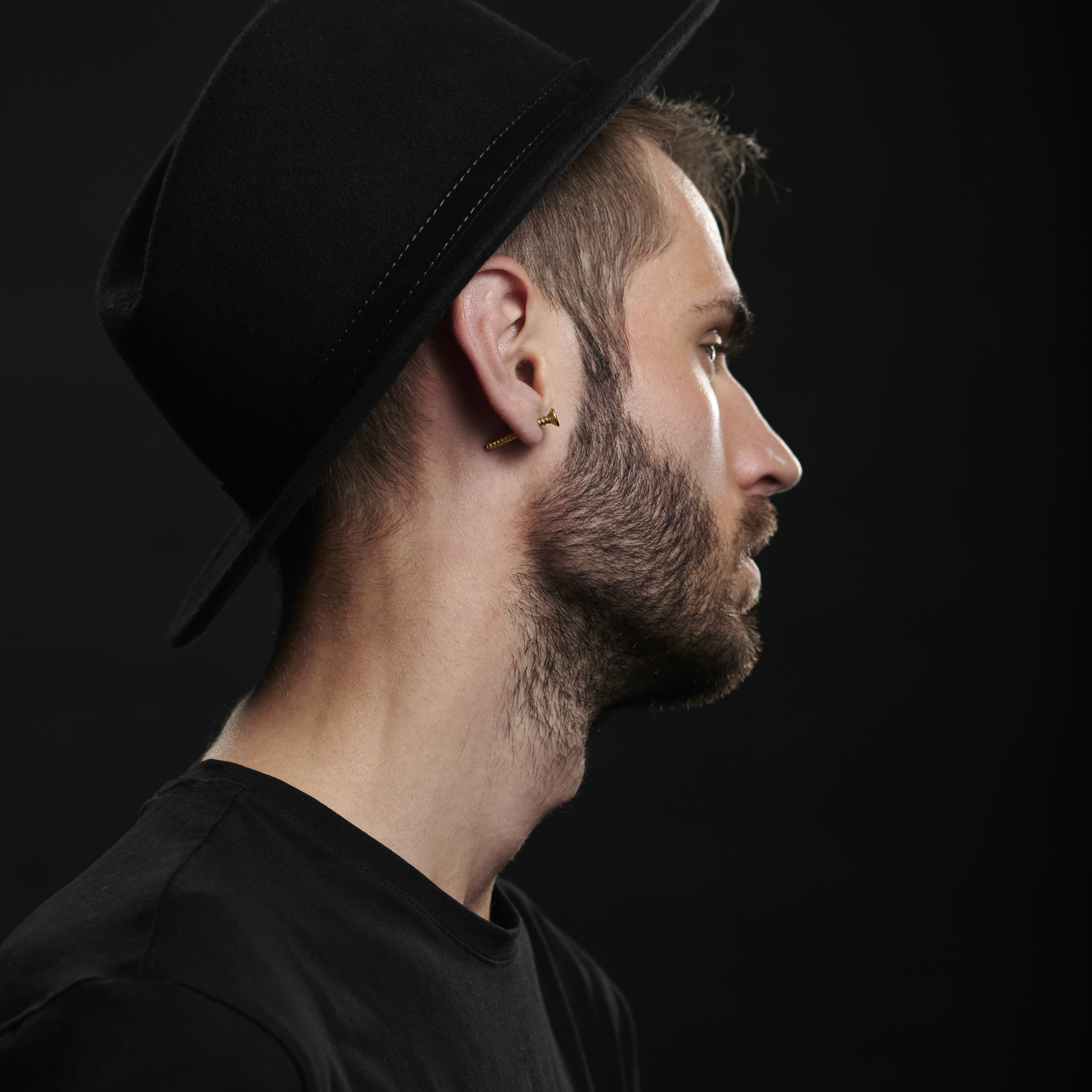 Screwless Gold-Tone Earring - 4