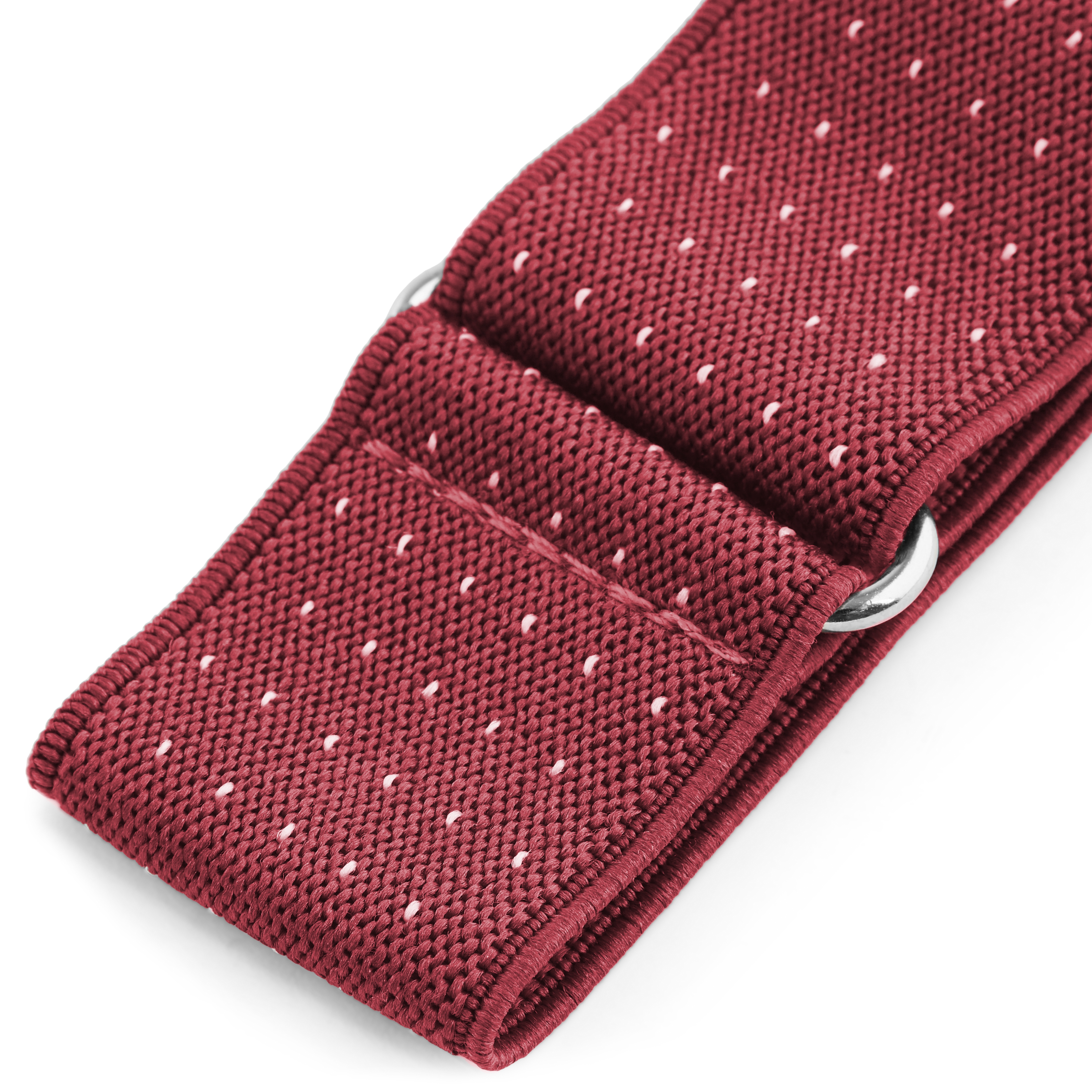 Wide Dotted Burgundy Sleeve Garters - 2