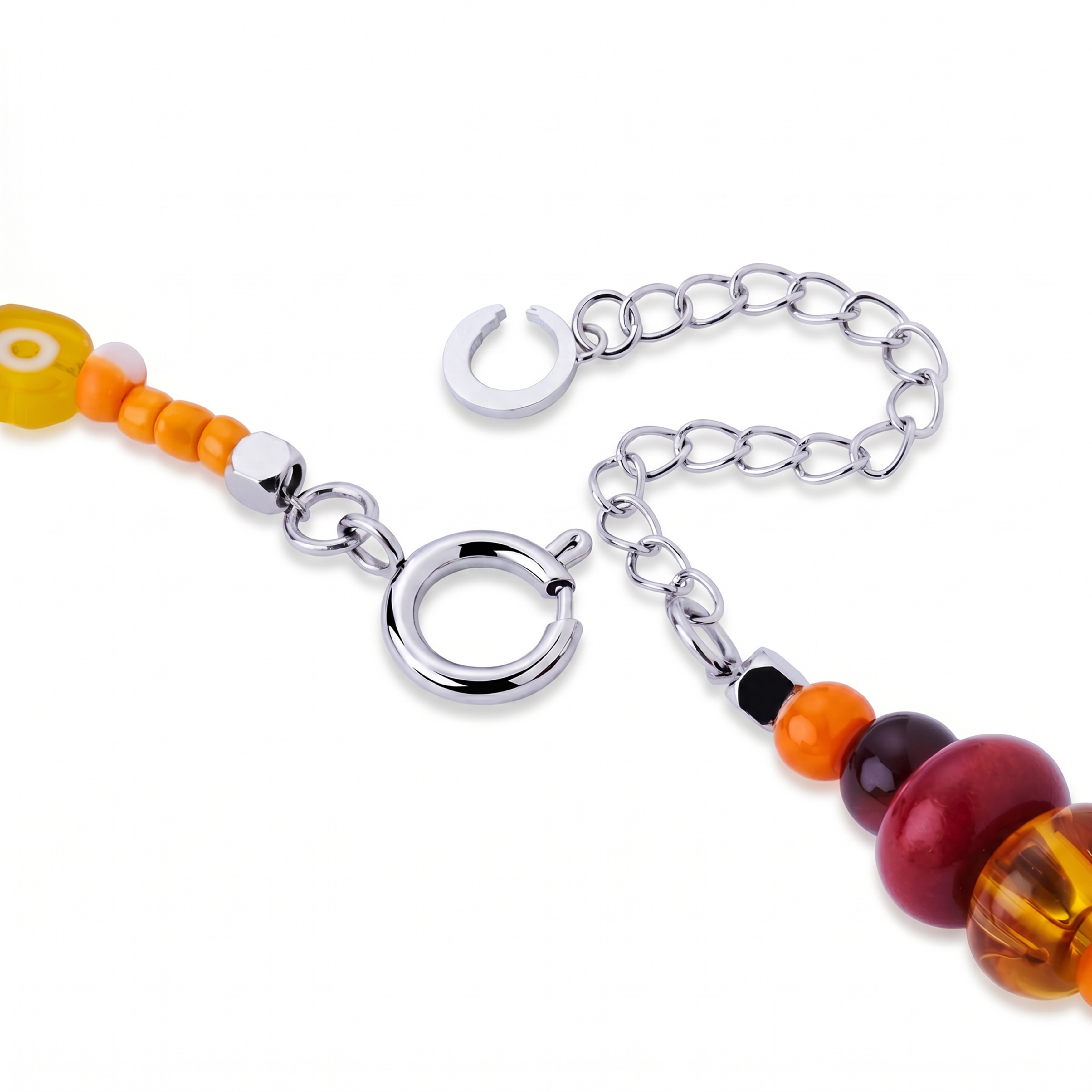 Pearlmania | Sunset Riot Orange Glass Bead Necklace - 3
