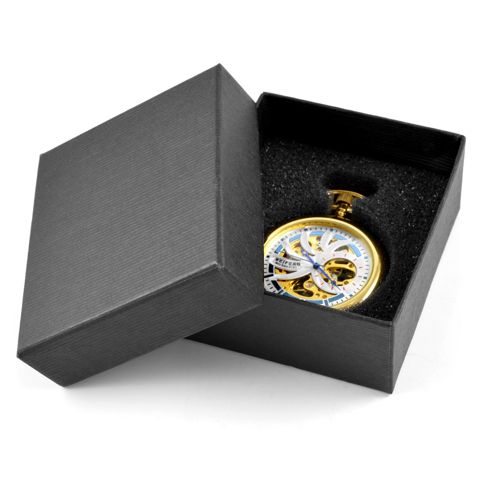 Mechaniczny zegarek kieszonkowy w złotym kolorze - 2