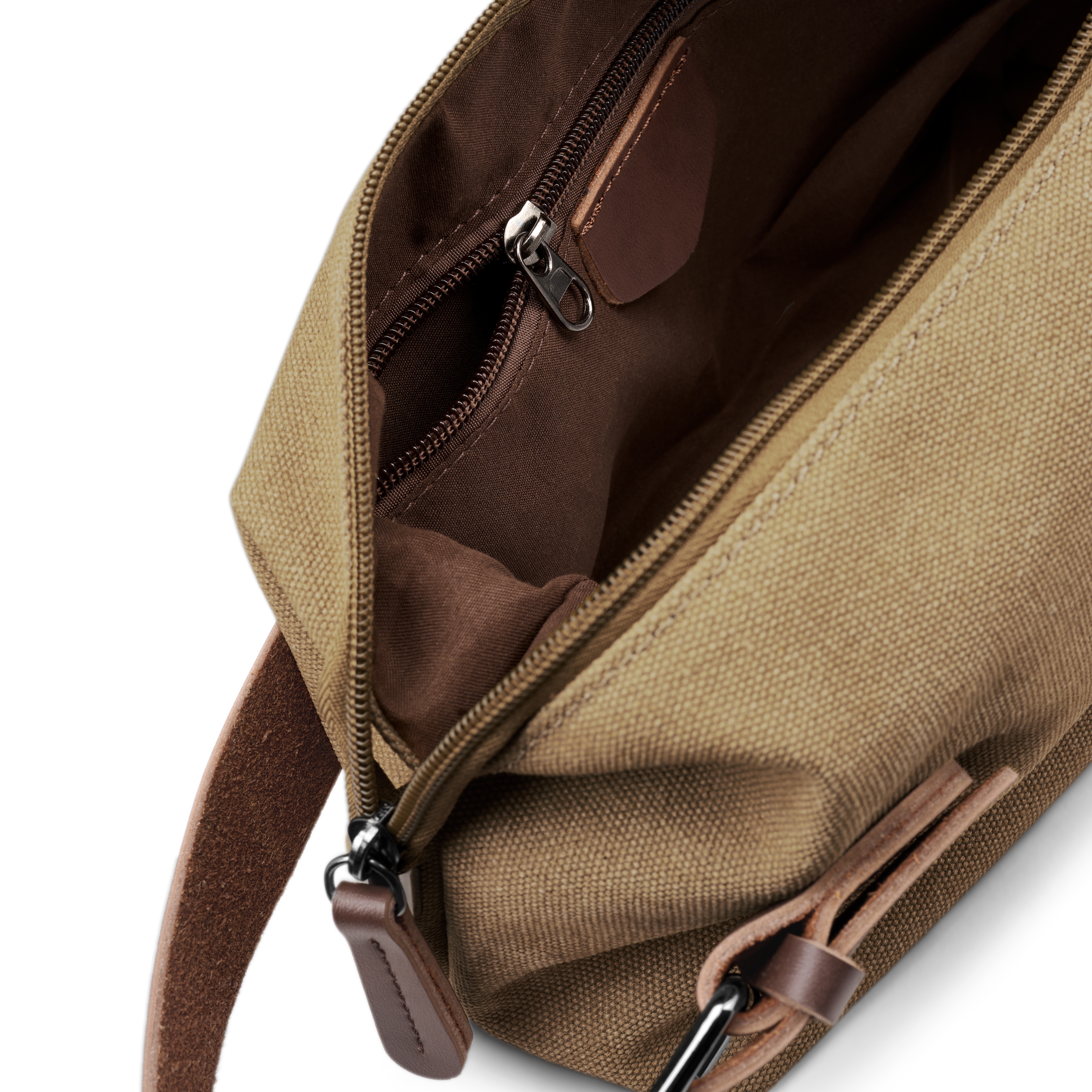 Sinapinkeltainen Kankainen & Ruskea Nahkainen Toilettilaukku - 5