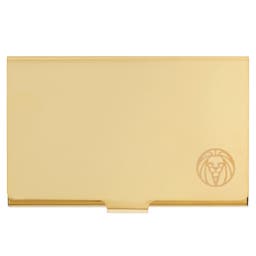 Gold-Tone Stainless Steel Card Holder
