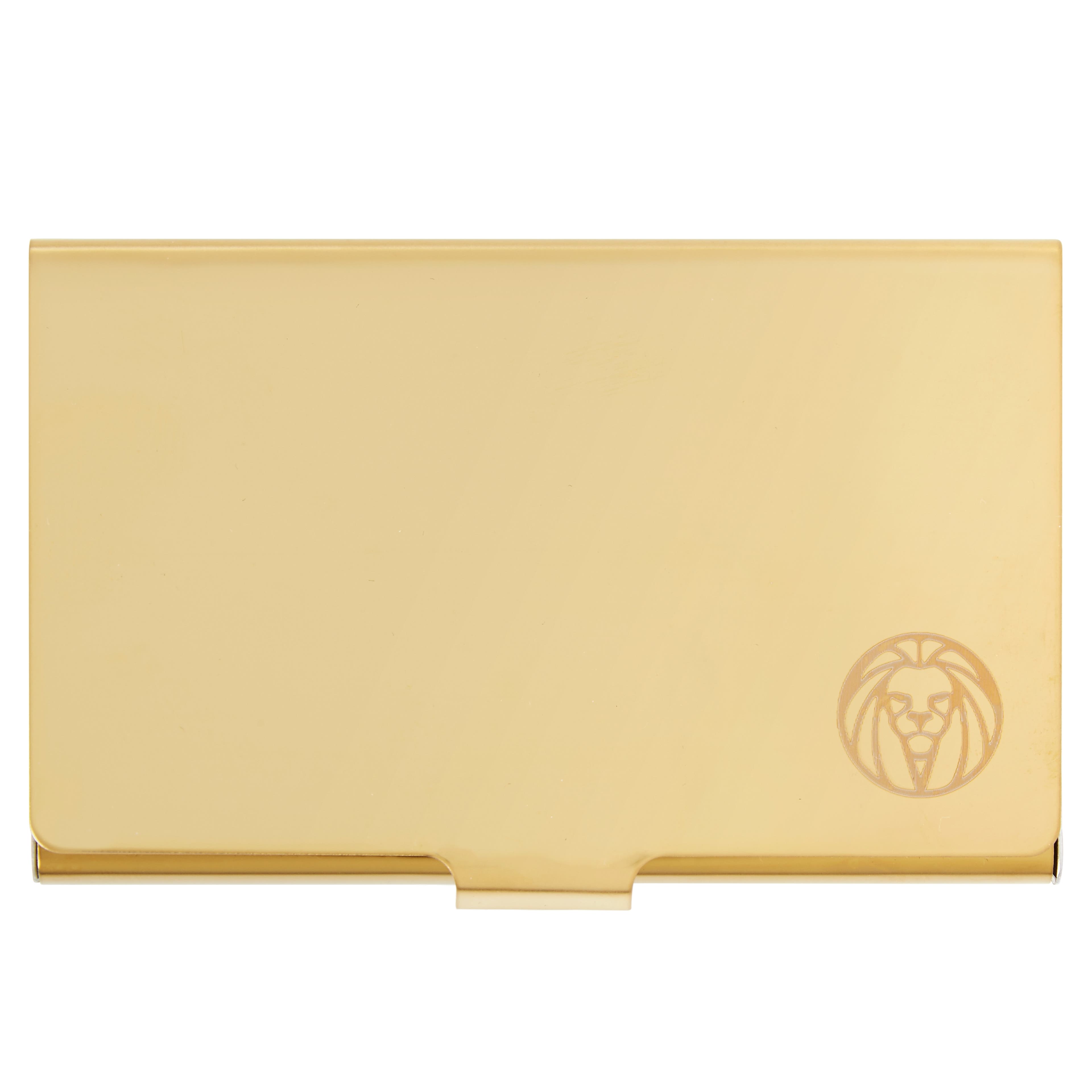 Gold-Tone Stainless Steel Card Holder