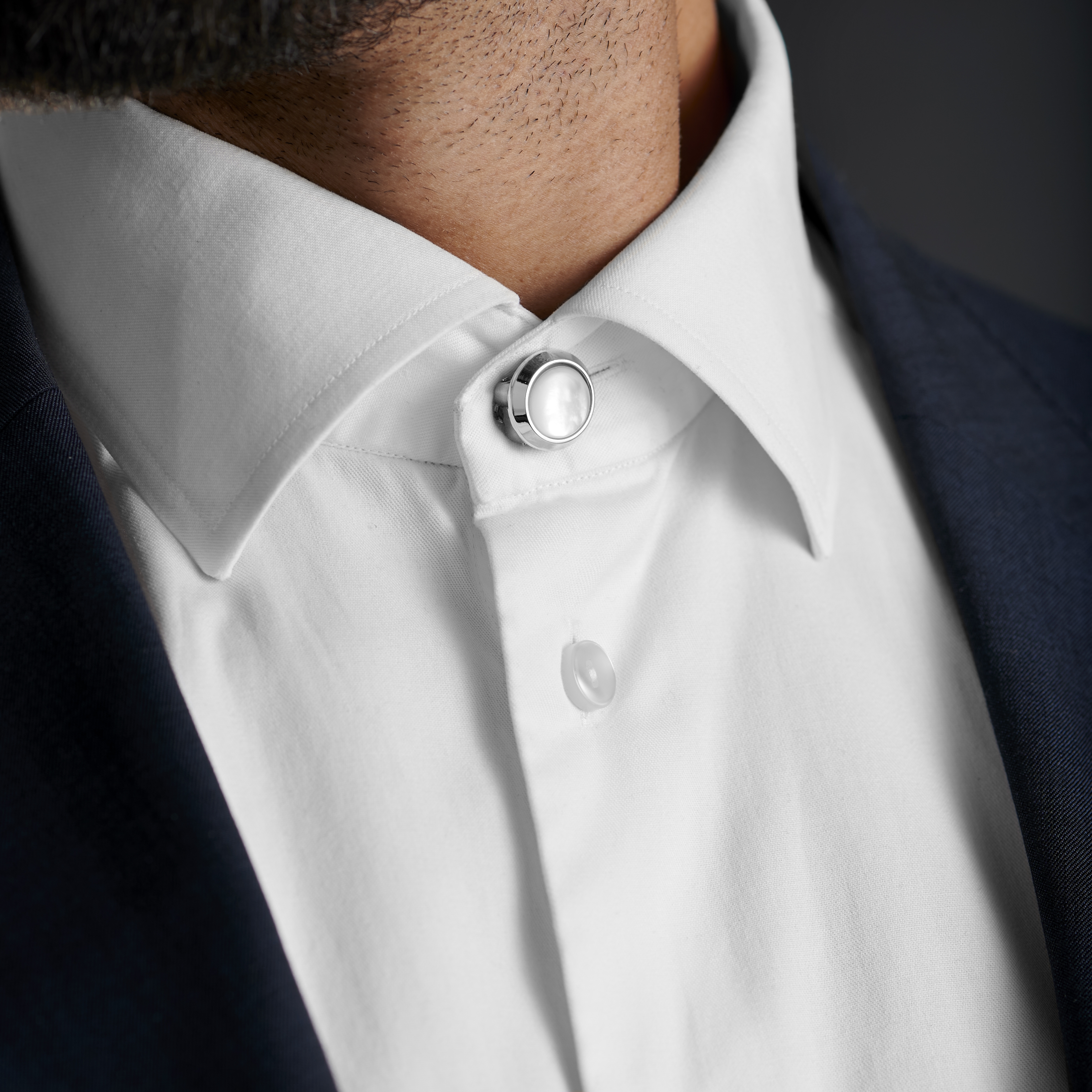 Okrągłe osłony na guziki z masy perłowej - 6