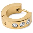 Klappcreole Goldfarben mit 3 Zirkonia Klappcreole Goldfarben mit 3 Zirkonia