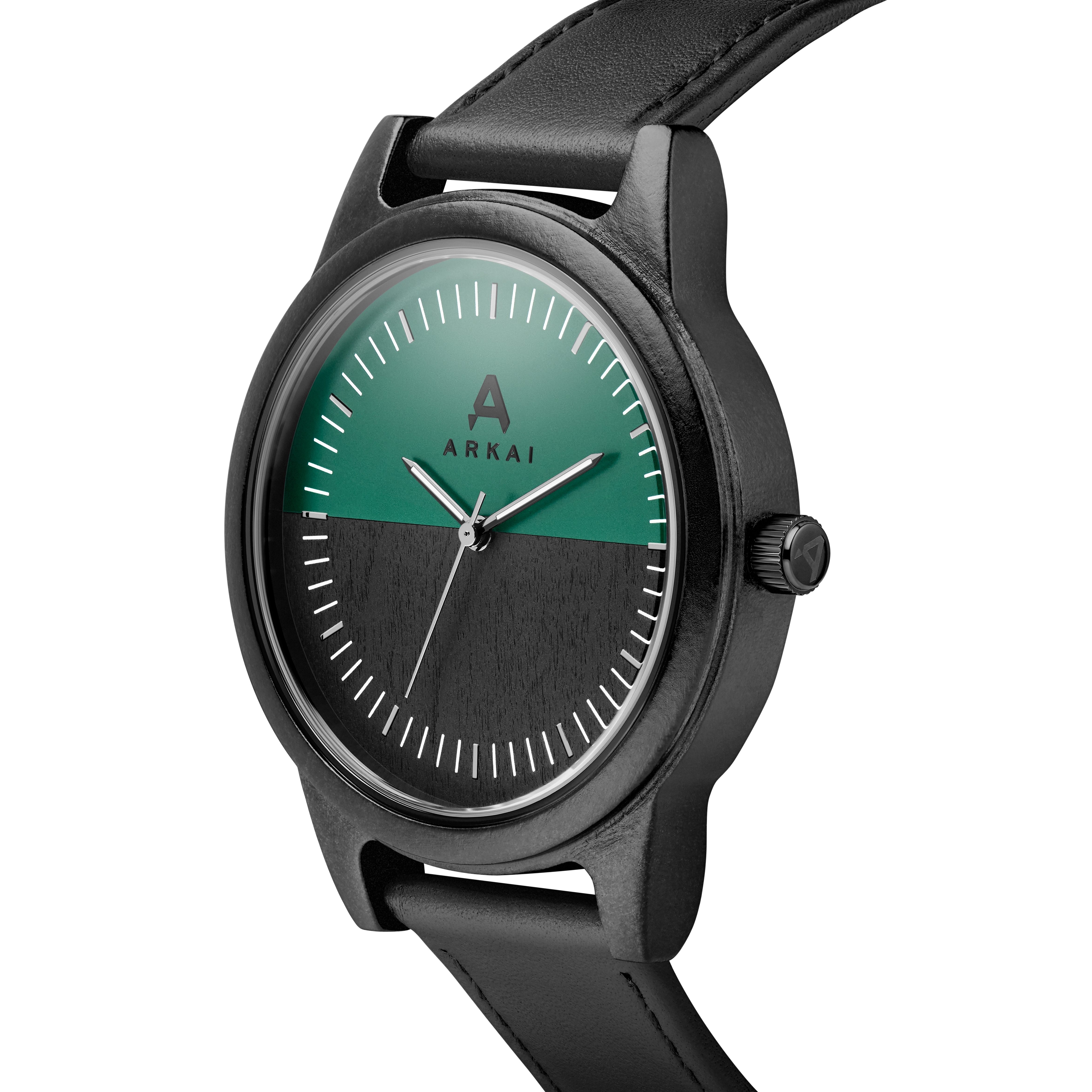 Arbor | Green Two-Tone Dial Maple Wood Watch - 3