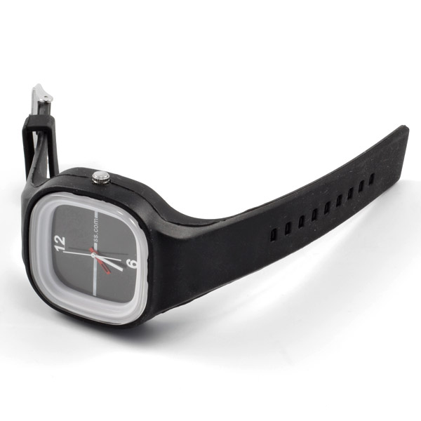 Sort Firkantet Gummiur - 1