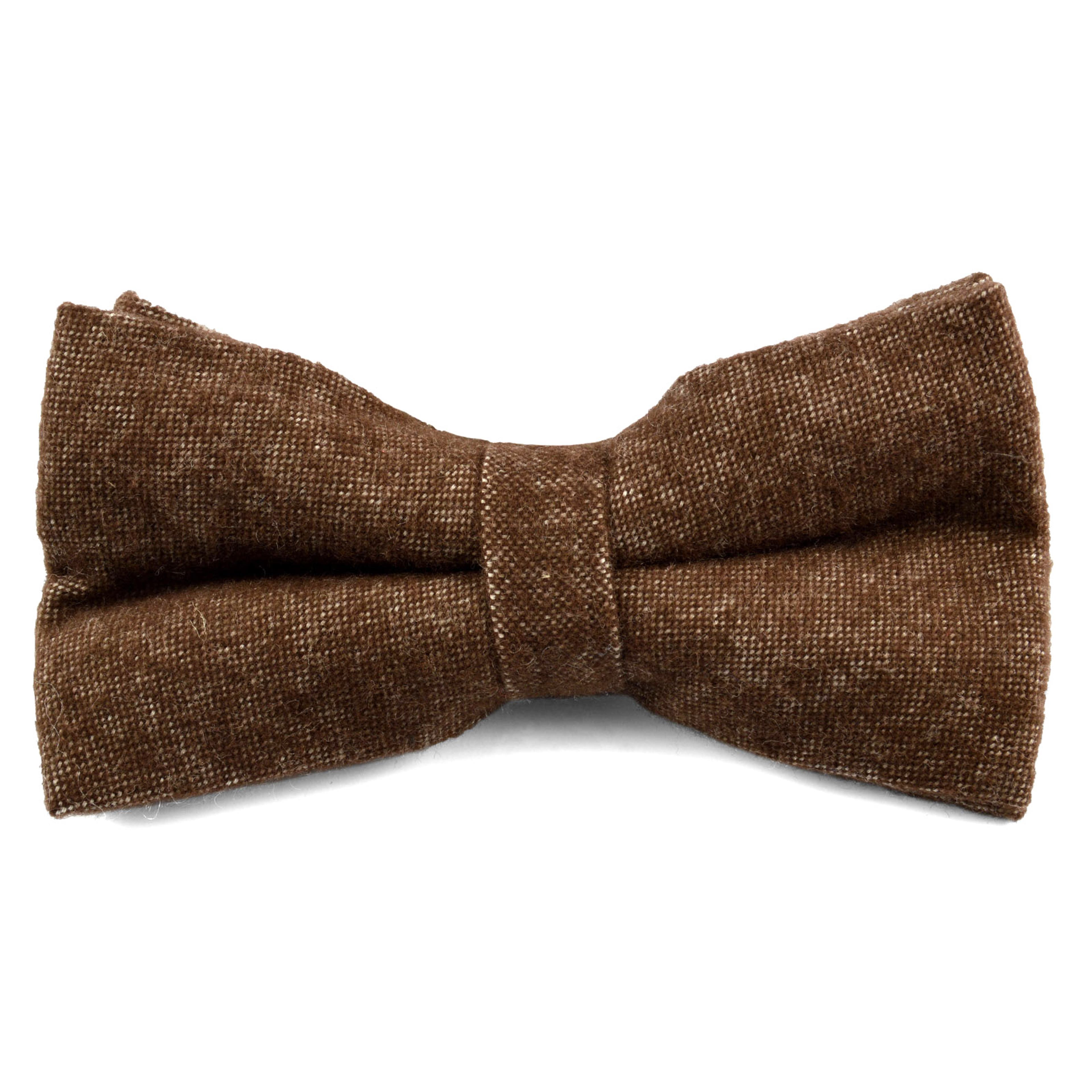 Chocolate Brown Classic Cotton Pre-Tied Bow Tie