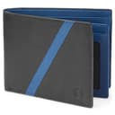 Lind Black & Blue Leather RFID-Blocking Wallet Lind Black & Blue Leather RFID-Blocking Wallet