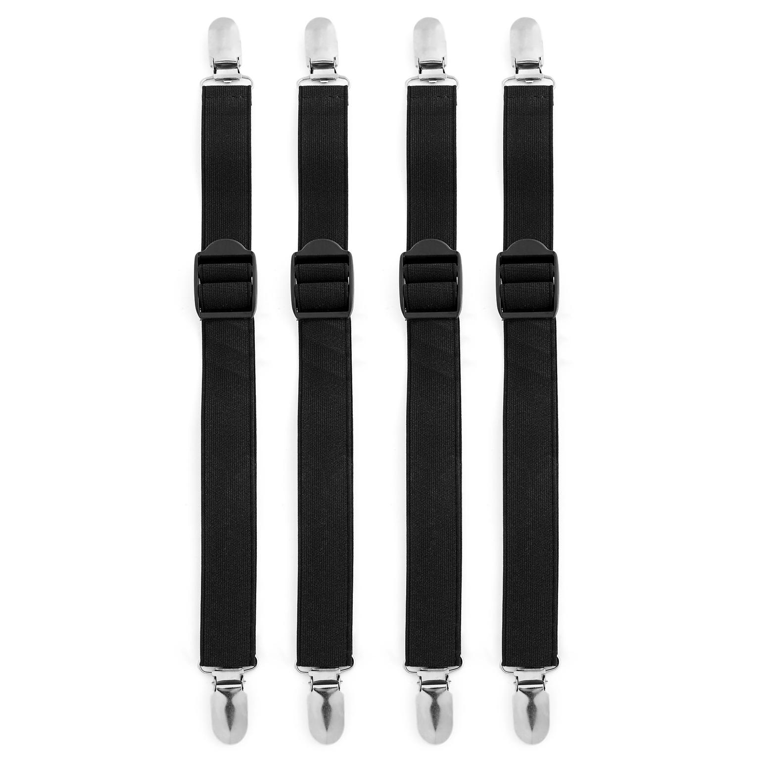 Lot de 4 bretelles noires XL pour chemises Lot de 4 bretelles noires XL pour chemises