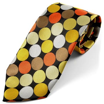 Retró pöttyös selyem nyakkendő