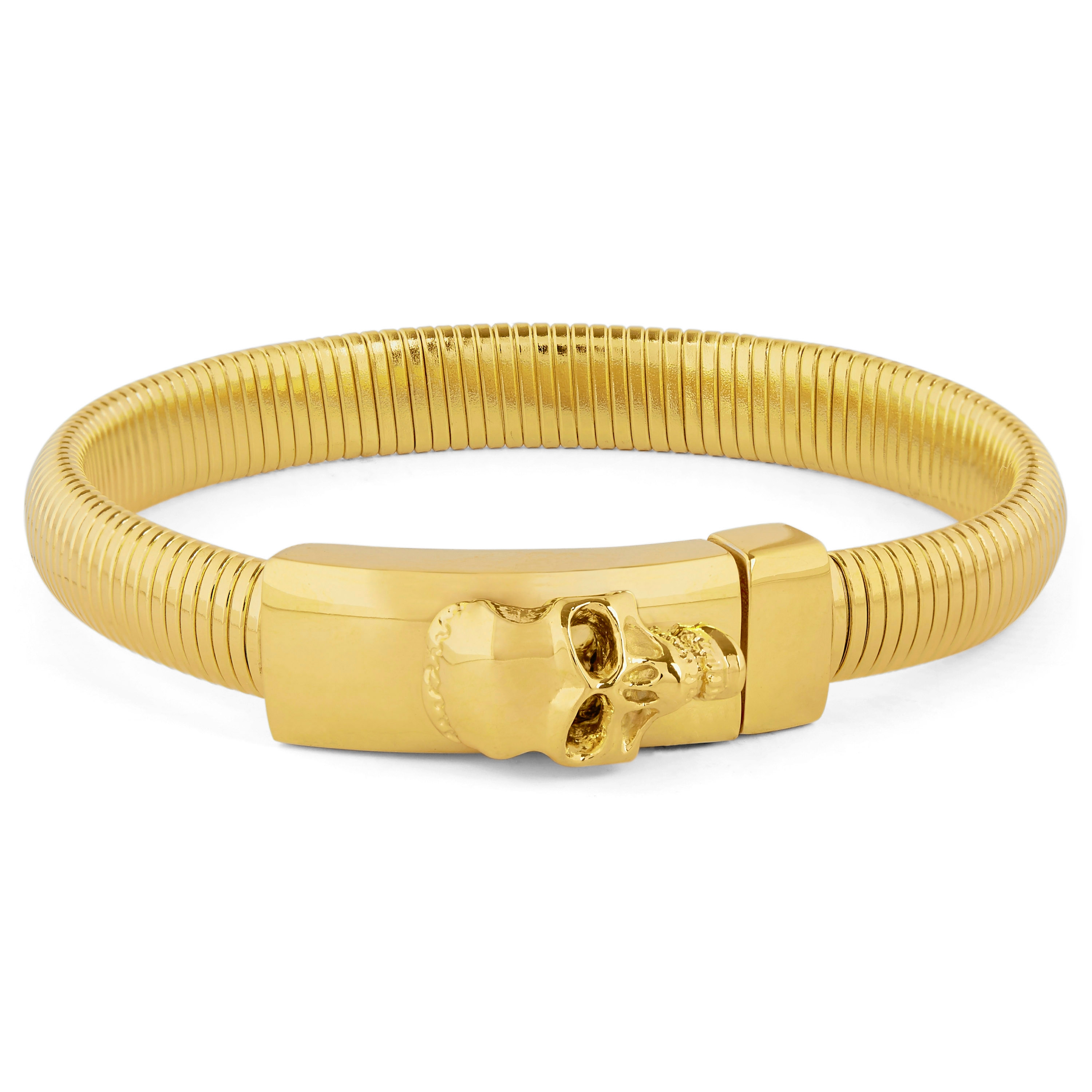 Kullansävyinen ranneke pääkallolukolla - 1