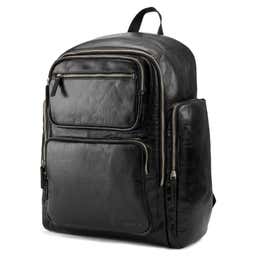 California | Large Black Leather Backpack
