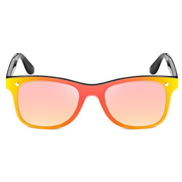 Okulary przeciwsłoneczne z żółto-czarnymi oprawkami