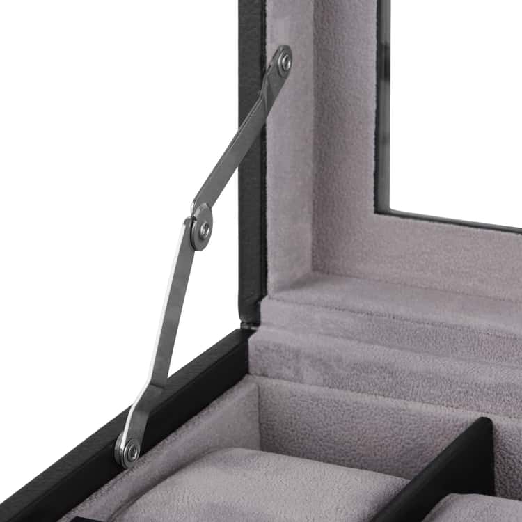 Black Display Wooden Watch Box - 8 Watches | In stock! | Warren Asher