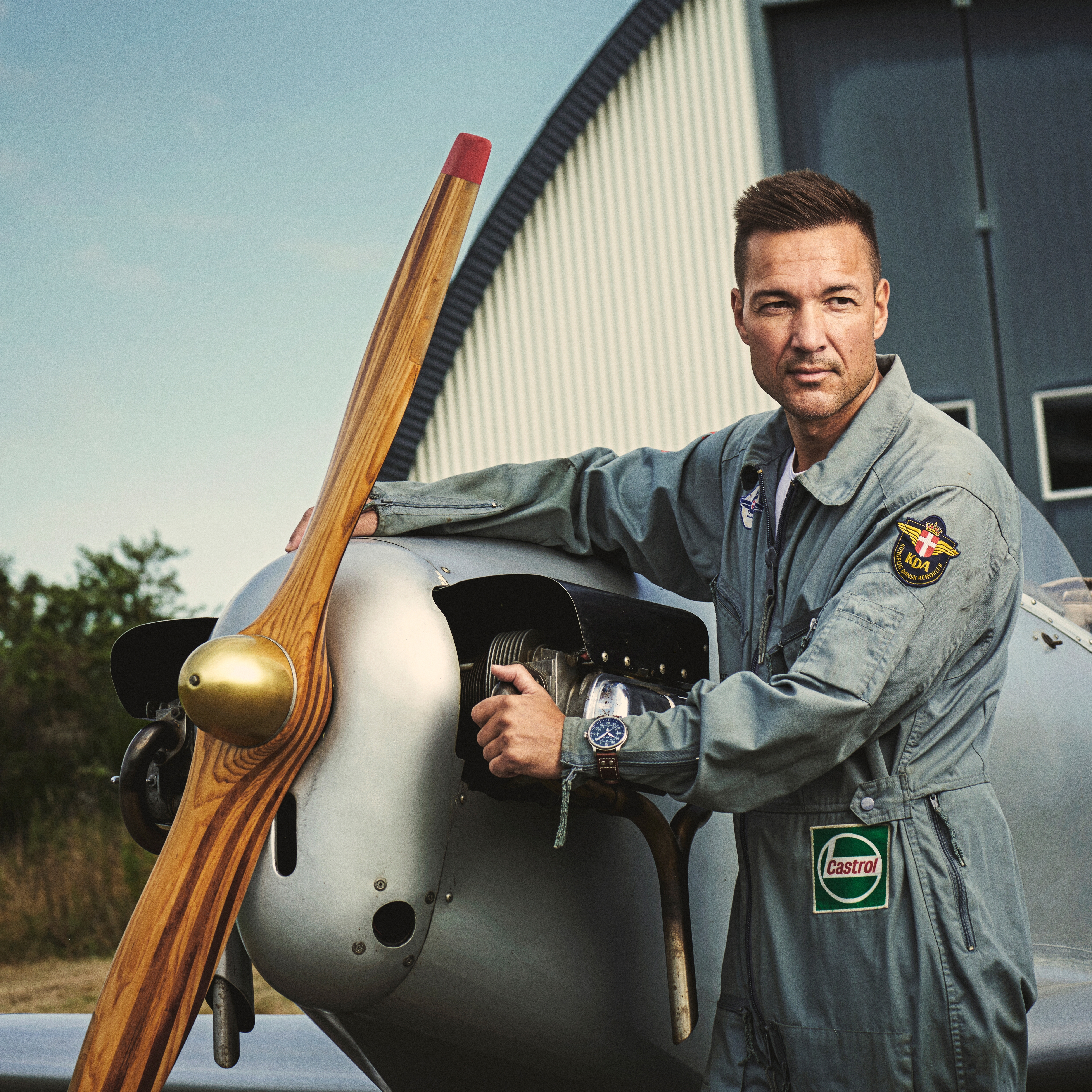 Apollo | Kék és ezüst tónusú rozsdamentes acél pilóta karóra - 5