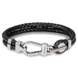 Silver leather bracelets Silver leather bracelets