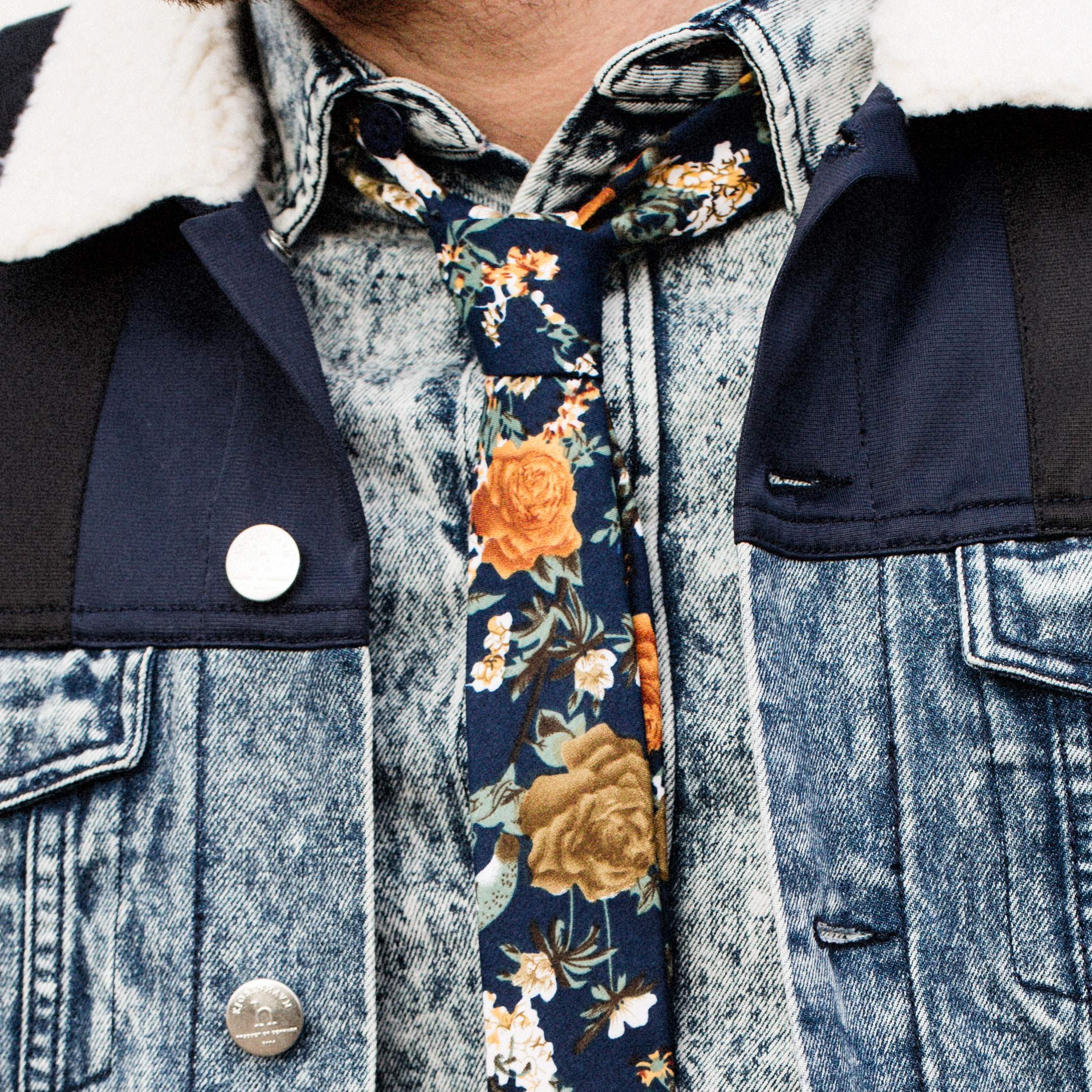 Livlig Blomstret Slips - 3