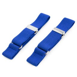 Slim Neon Blue Sleeve Garters