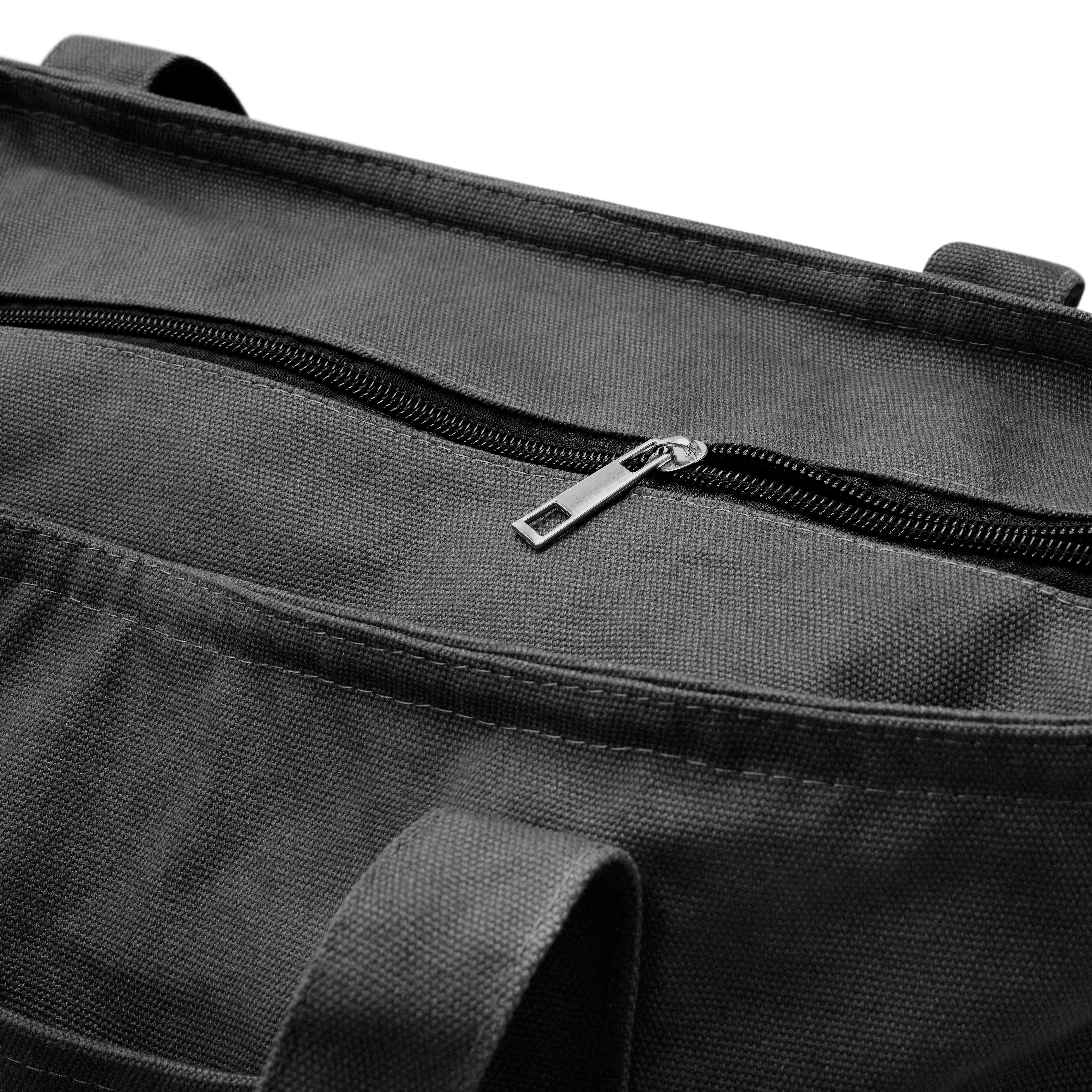 Otsu - Stor mörkgrå tote bag med dragkedja - 4