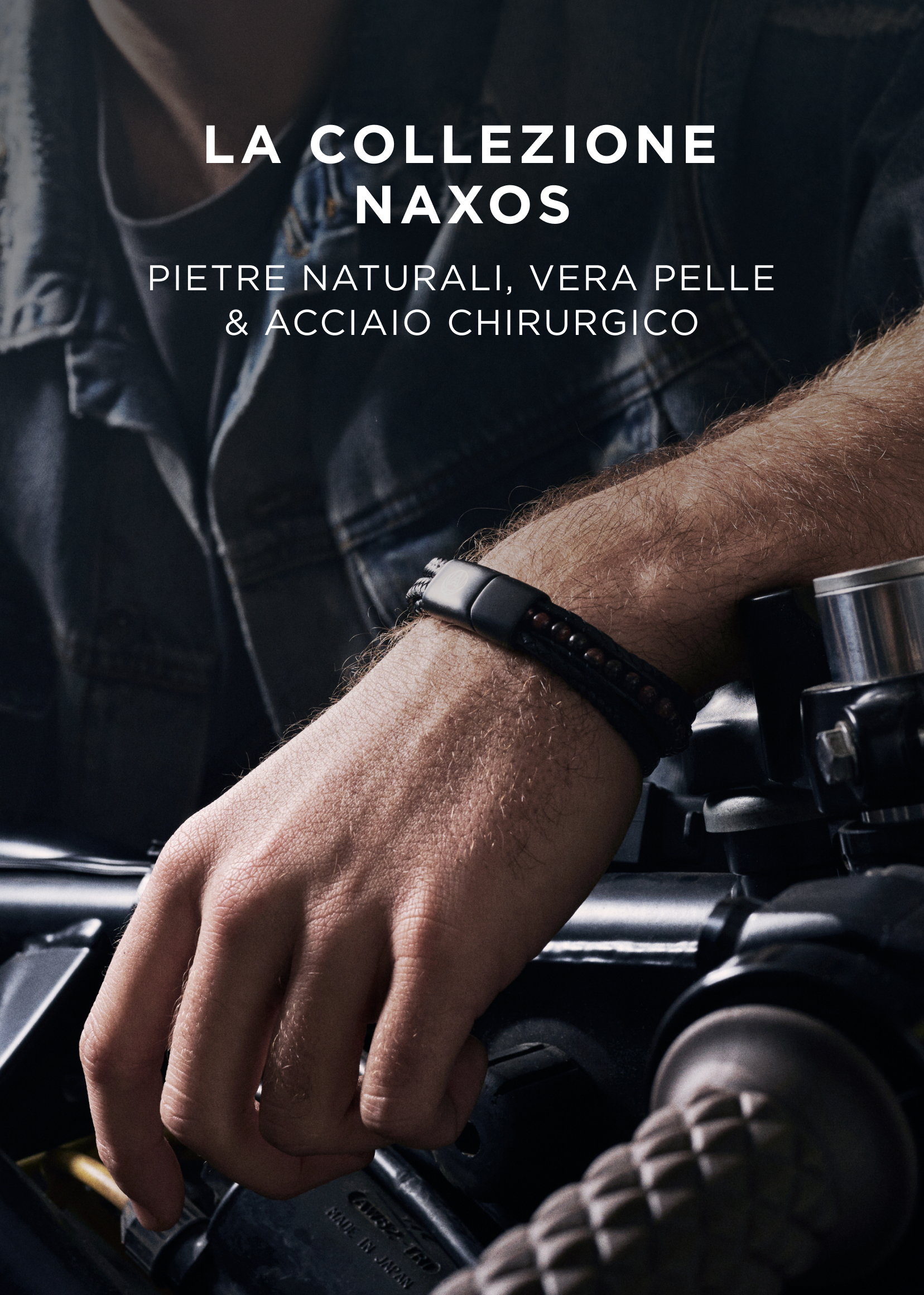 Bracciale Macramè Pietre Naturali - Polsino Boho Chic Onice O