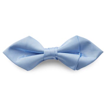 Glänzende Babyblaue Spitz Zulaufende Fliege Glänzende Babyblaue Spitz Zulaufende Fliege