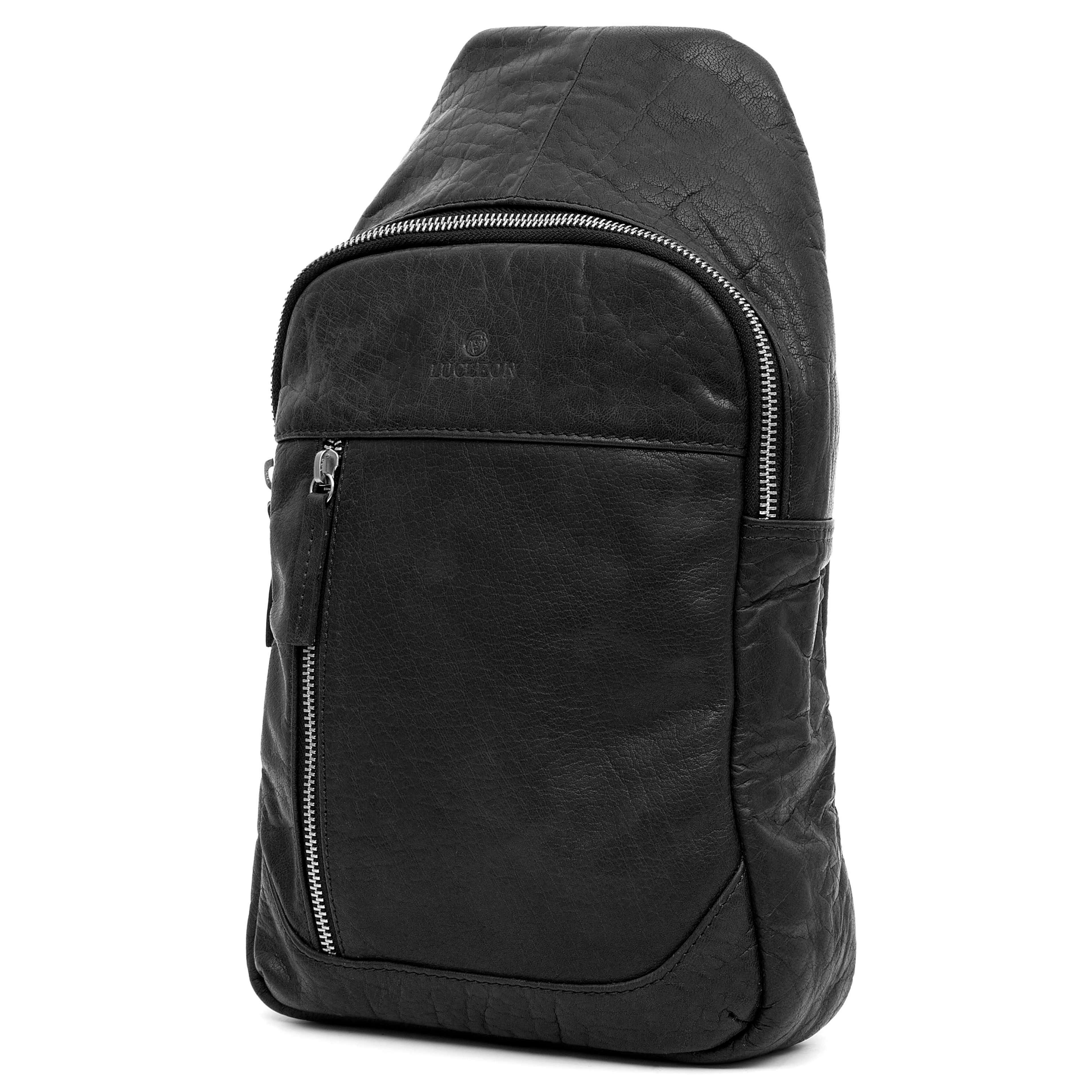 Montreal Mini Black Leather Sling Bag