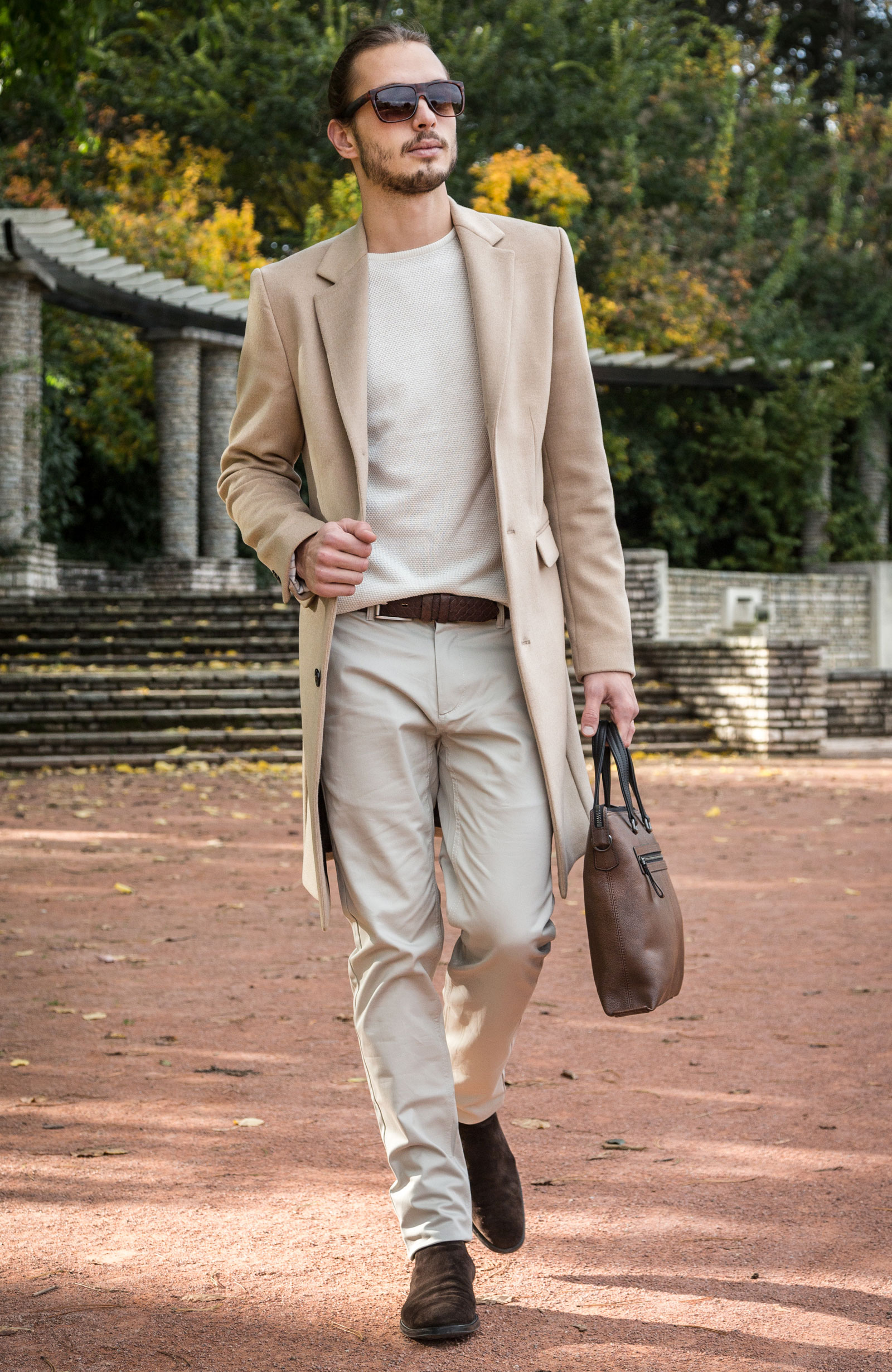 Temno rjav pleten klasičen pas - 6