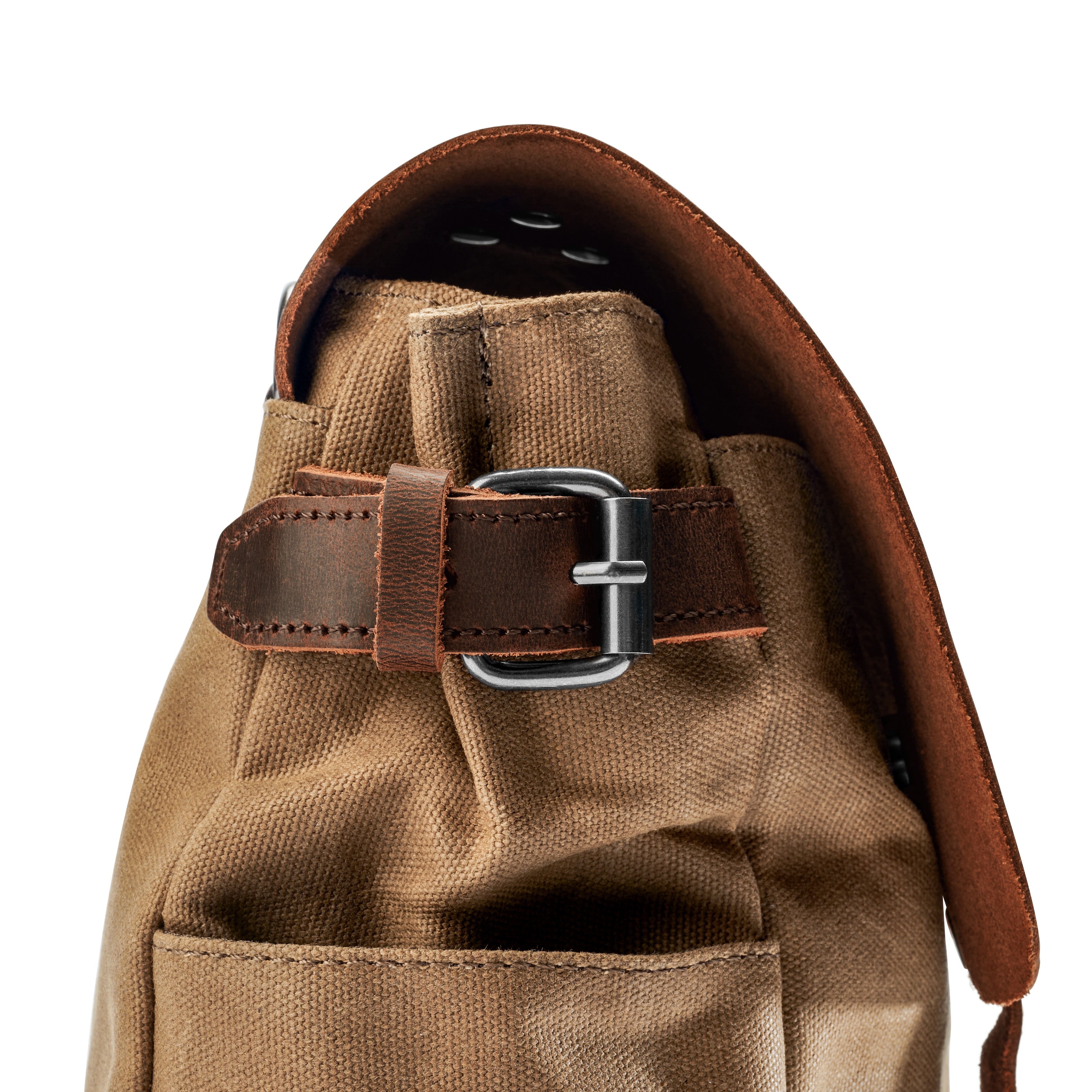 Lysebrun Messenger Bag i Vintage Stil - 9