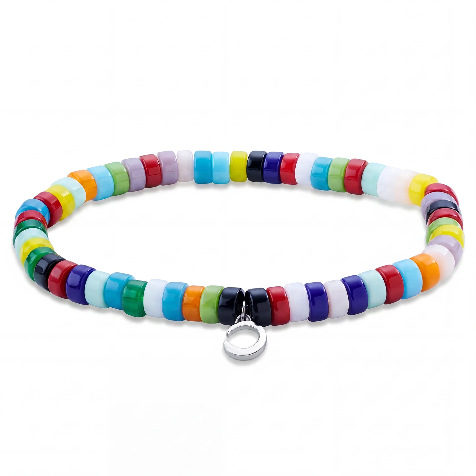 Pearlmania | Colour Wheel Multicolour Glass Bead Bracelet Pearlmania | Colour Wheel Multicolour Glass Bead Bracelet