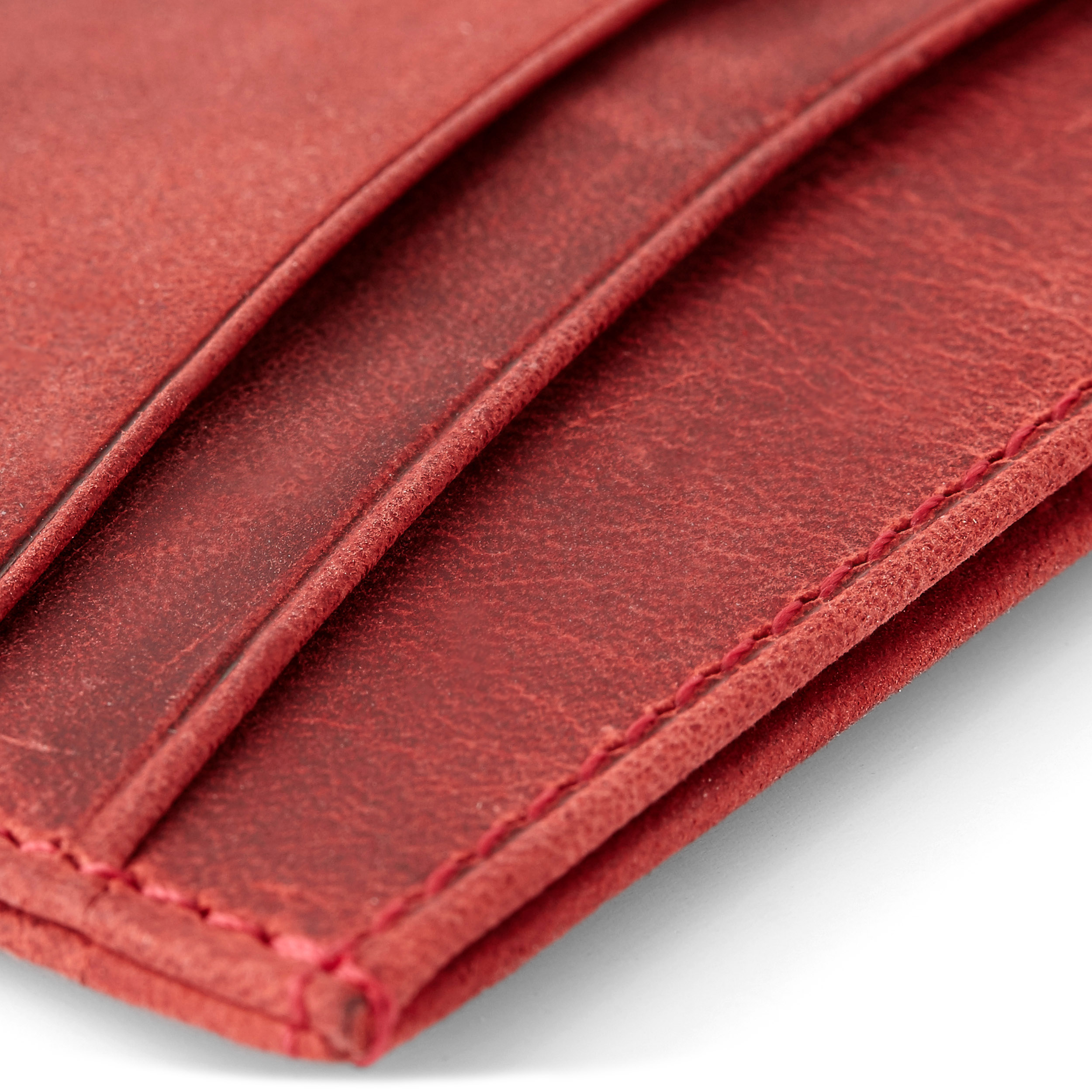 Rotes Leder Kartenetui - 7