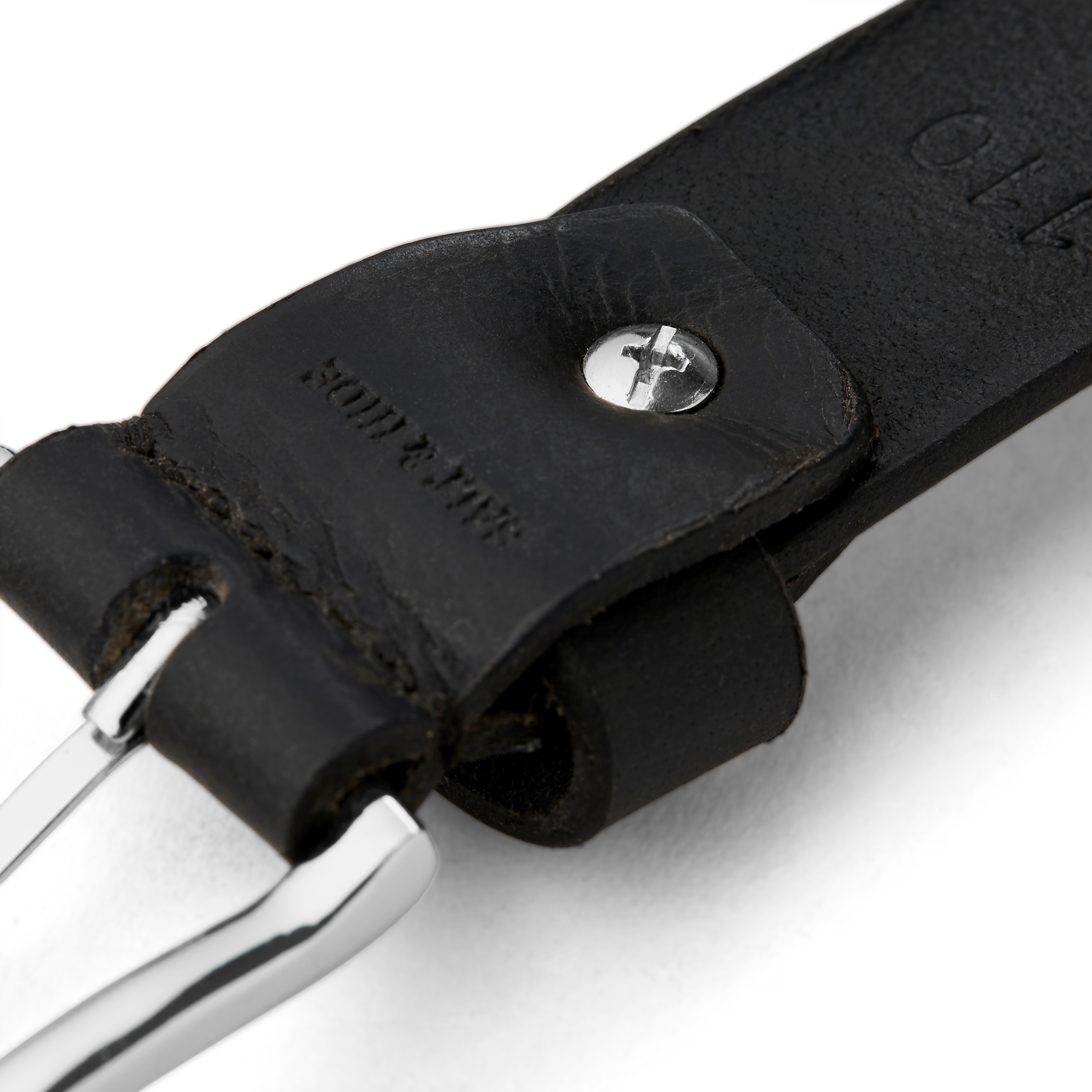 Ceinture en cuir noir Sem - 4