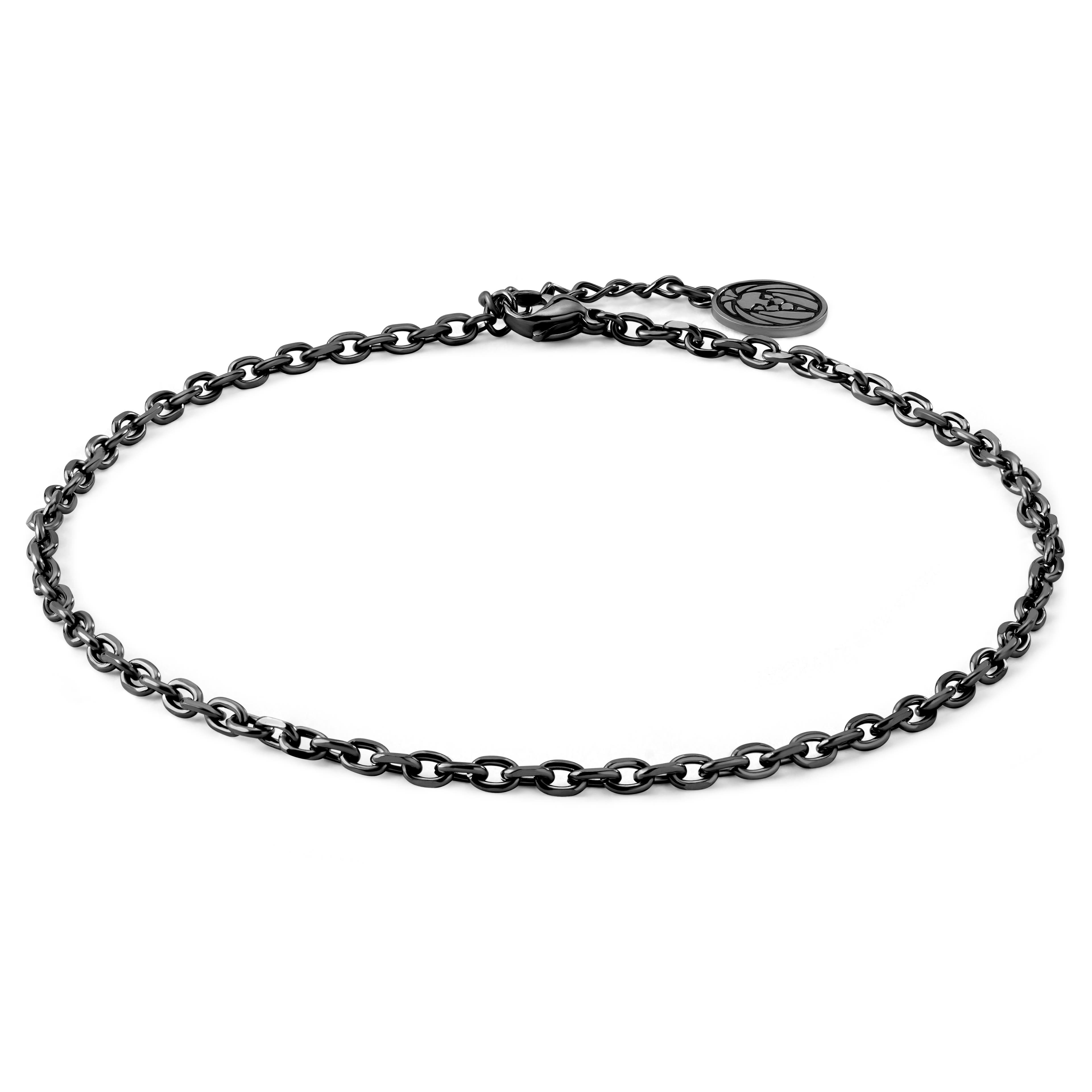 Black Stainless Steel Anchor Chain Men's Anklet Black Stainless Steel Anchor Chain Men's Anklet