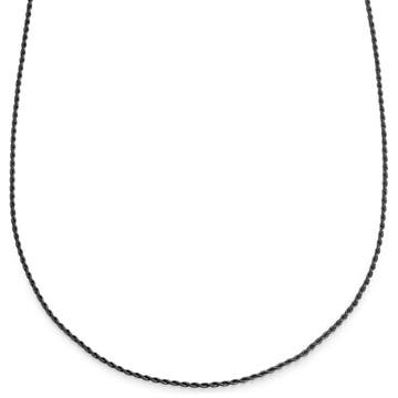 Essentials | 1/16" (2 mm) Gunmetal Black Rope Chain Necklace