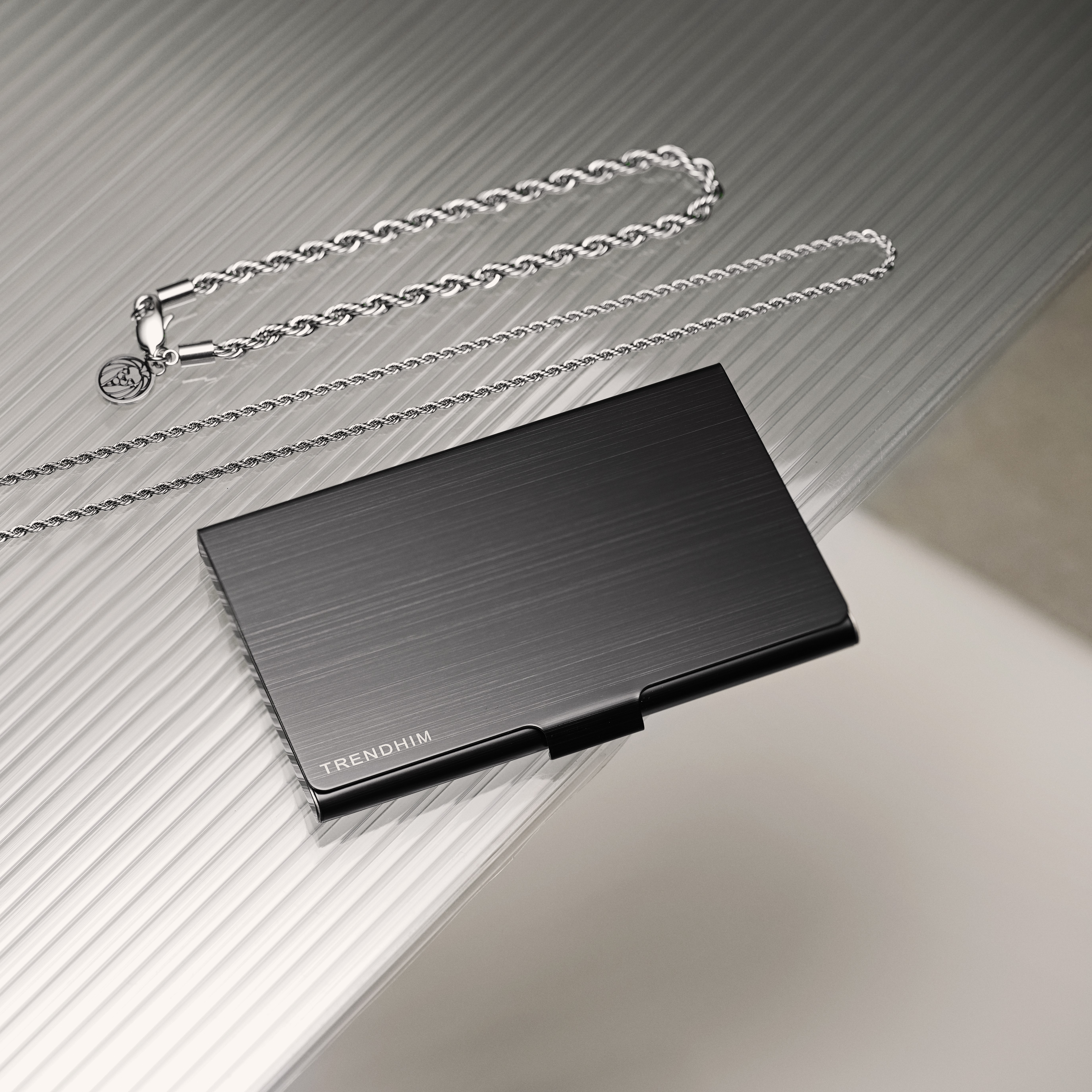 Black Stainless Steel Trendhim Card Holder - 4