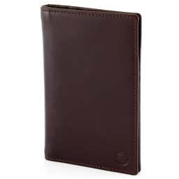 Dark Brown Passport Leather Wallet