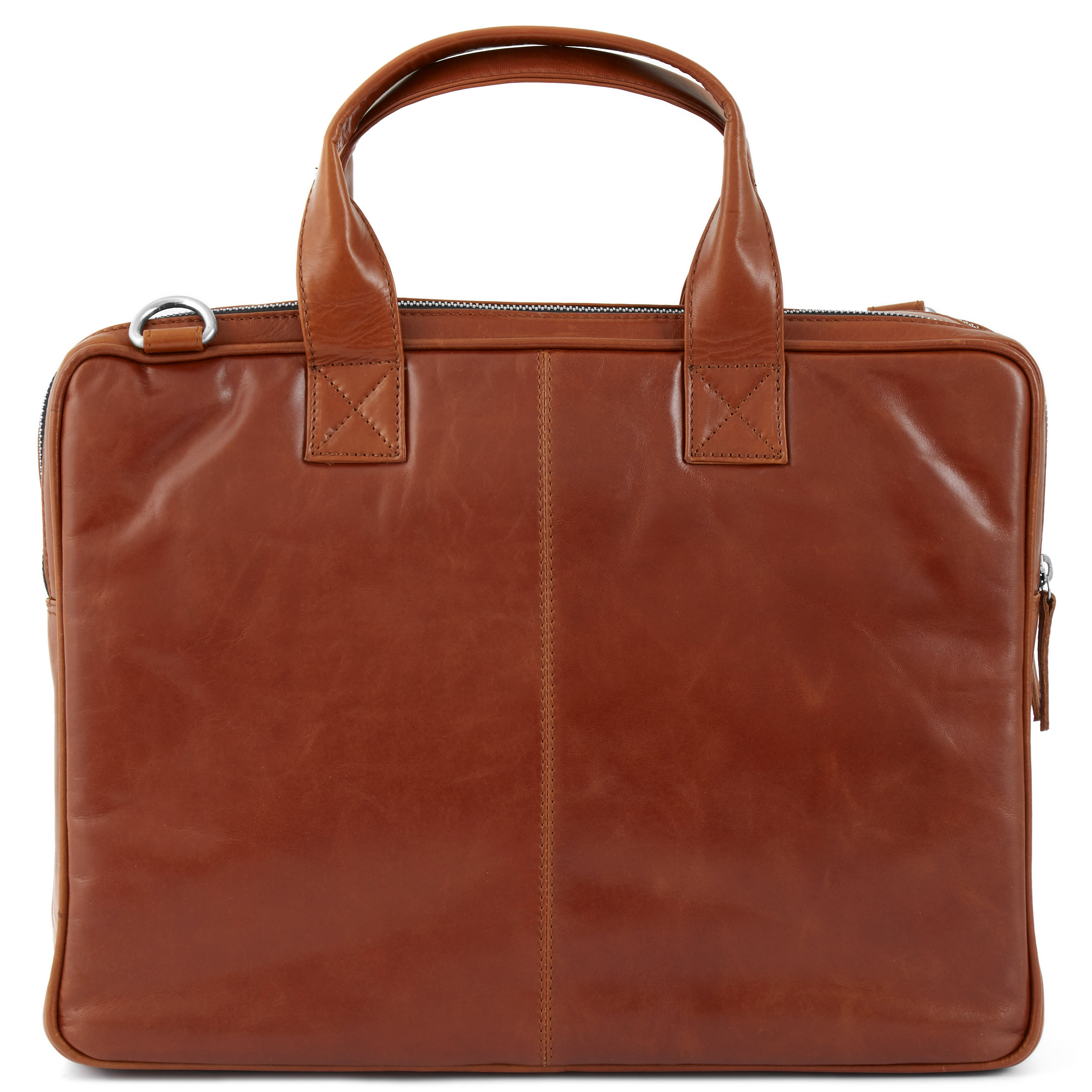 Tankleurige Jasper Computertas met Dubbele Rits - 4