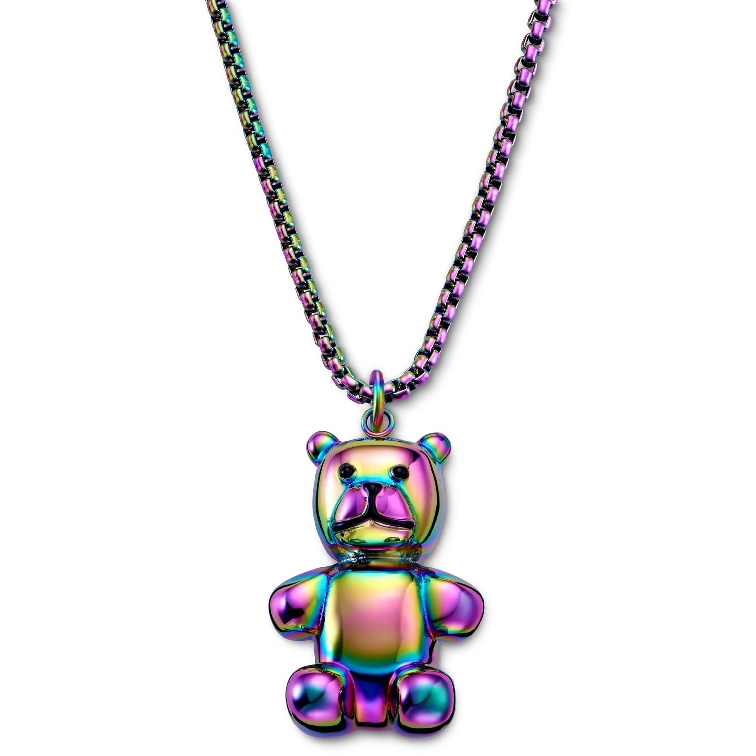 Egan | Regenbogen Edelstahl Teddybär-Anhänger mit Halskette (Box Chain) Egan | Regenbogen Edelstahl Teddybär-Anhänger mit Halskette (Box Chain)