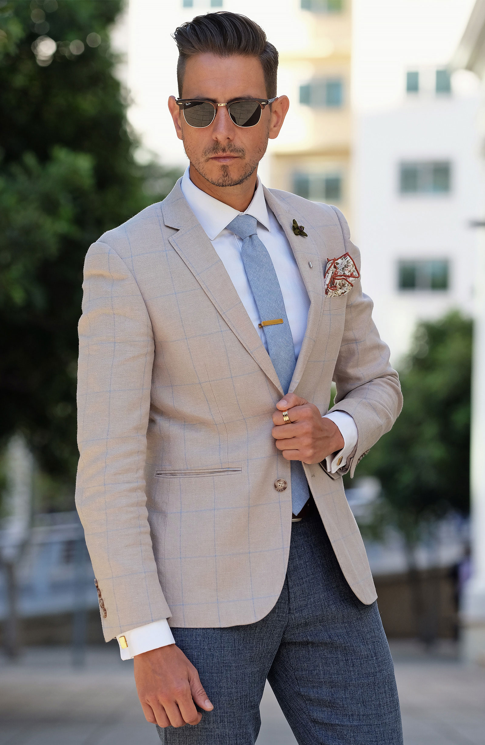 Buttoned Olive Lapel Flower - 5