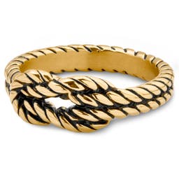 Evan | 8 mm Gold-Tone With Detailed Hercules Knot Ring
