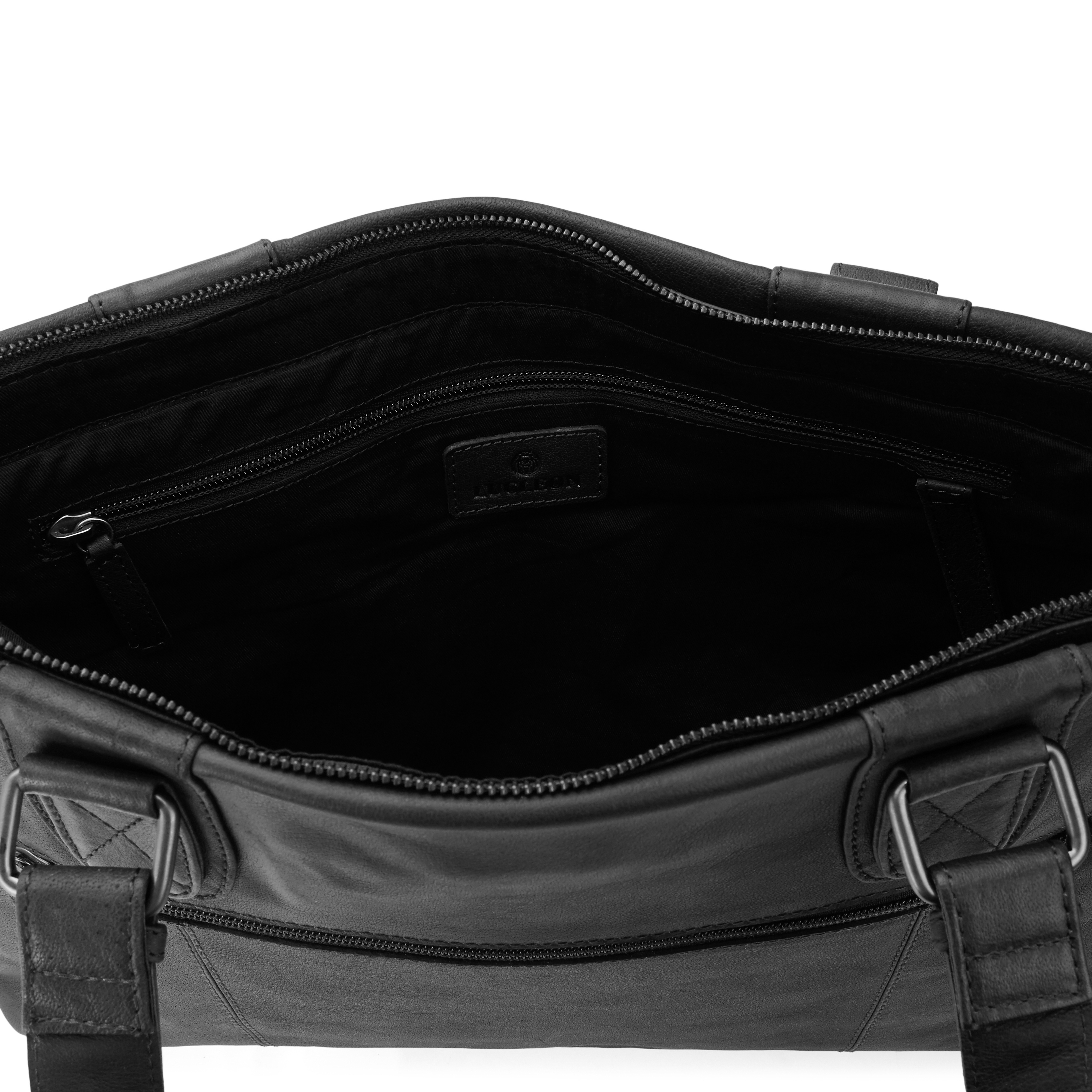 Oxford Classic Black Leather Bag - 6