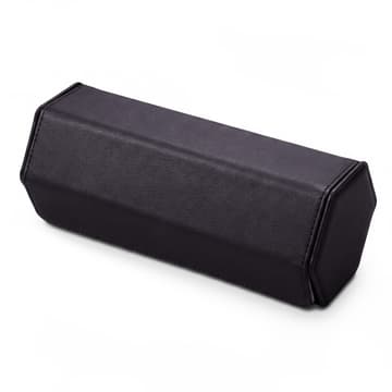 Hexa | Black & Grey Faux Leather Hexagonal Watch Roll Case - 3 Watches Hexa | Black & Grey Faux Leather Hexagonal Watch Roll Case - 3 Watches