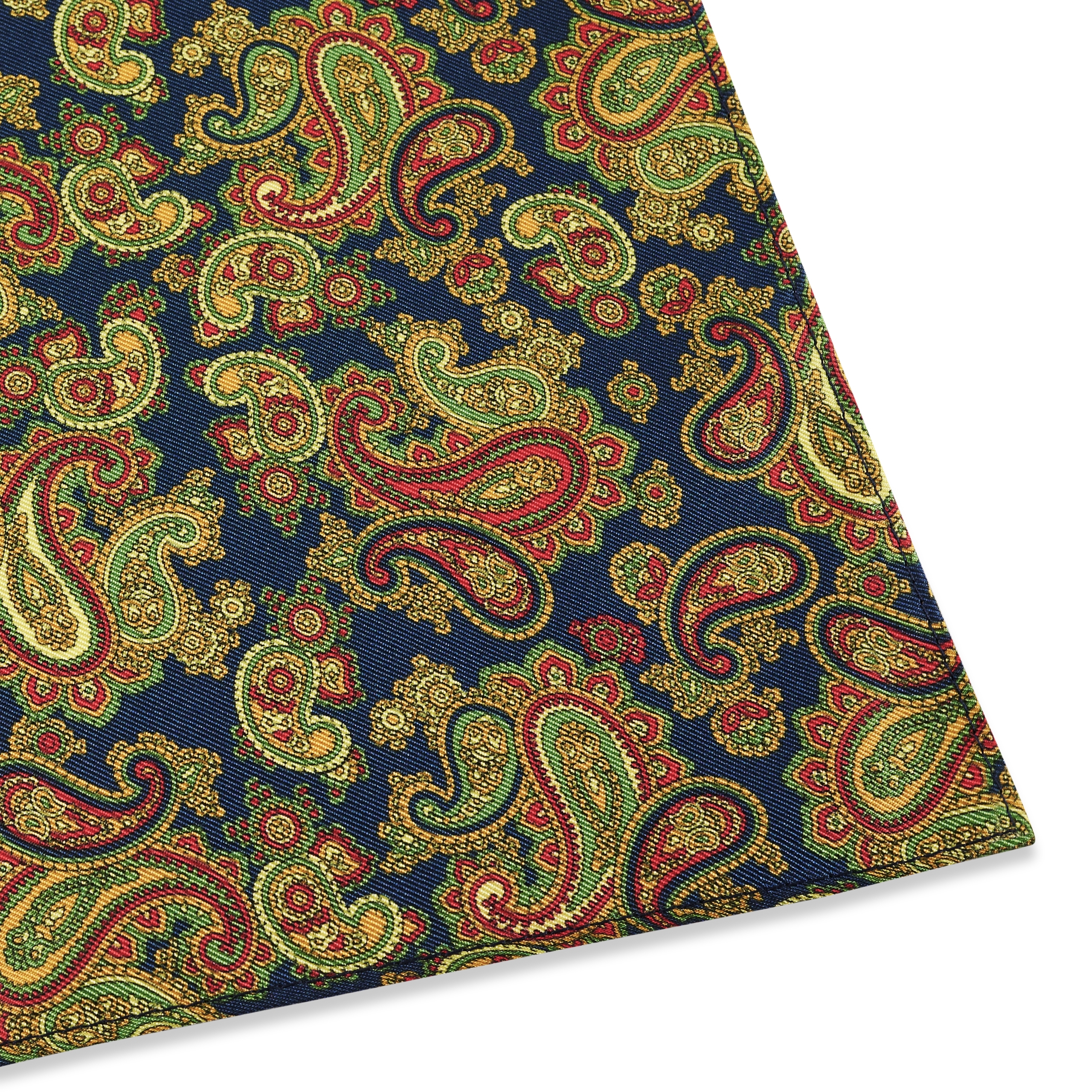 Colourful LIGHT BLUE PAISLEY Pattern Silk Neckerchief - 4