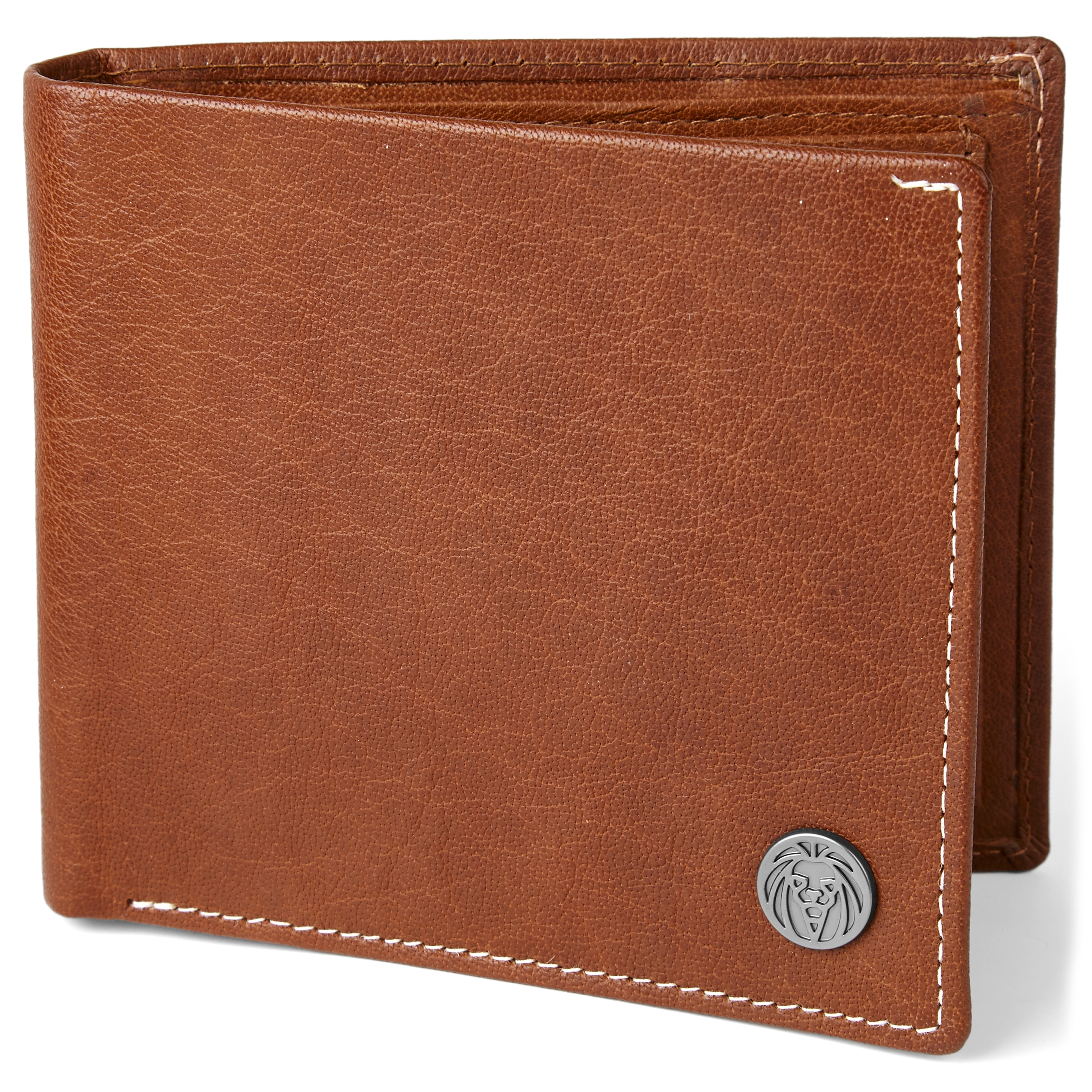 Klassieke Tankleurige Leren Oxford Portemonnee - 1