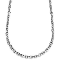 Essentials | 8 mm Silver-Tone Cable Chain Necklace